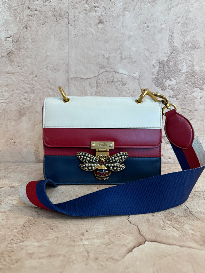 Gucci Bee Leather Crossbody Bag