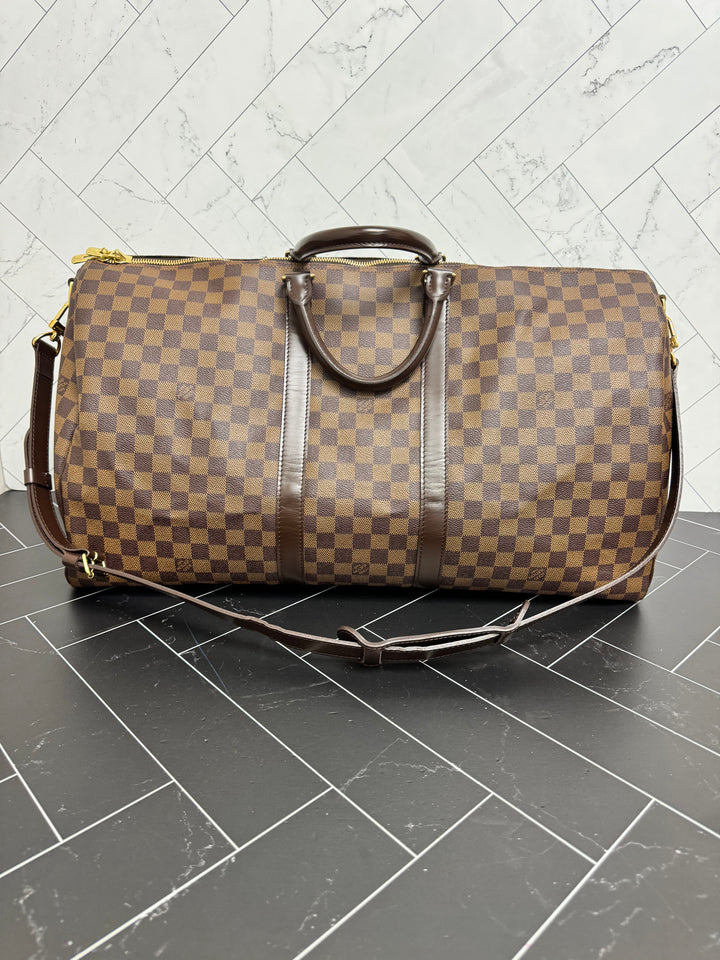 Louis Vuitton Damier Ebene Keepall 55 Bandouliere