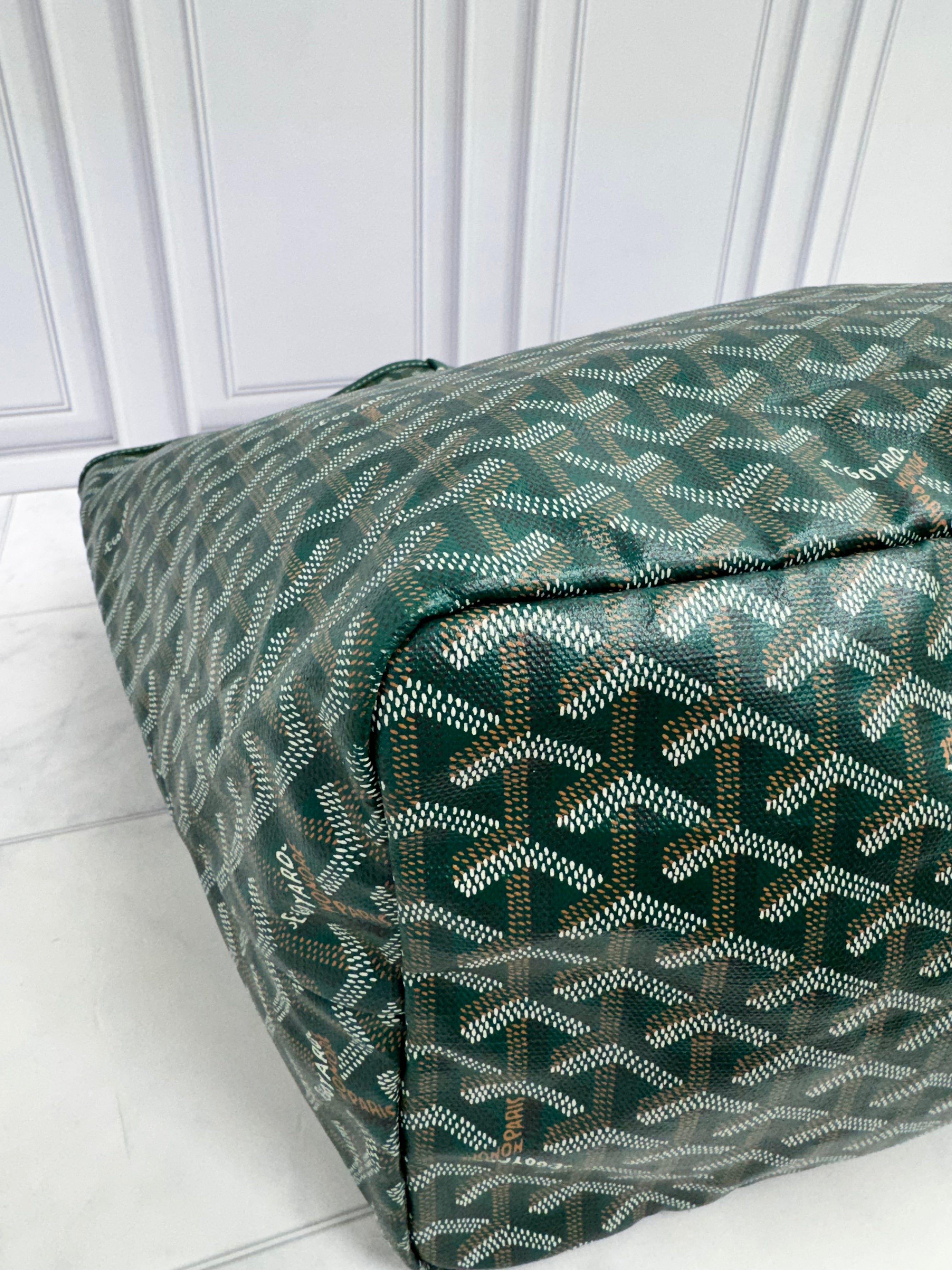 Goyard Green Goyardine Coated Canvas Saint Louis Tote GM