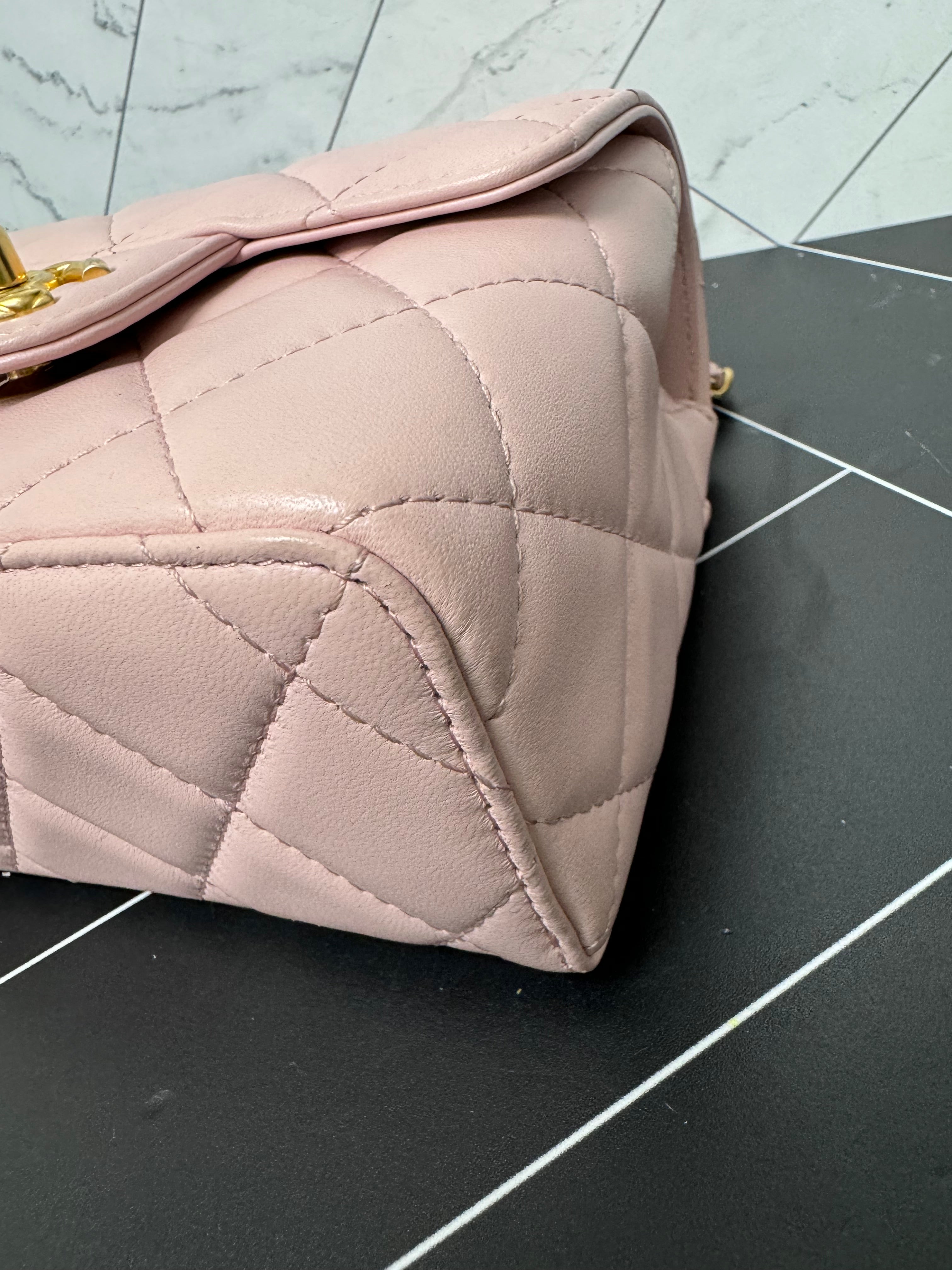 Chanel Pink Mini Square Top Handle Bag