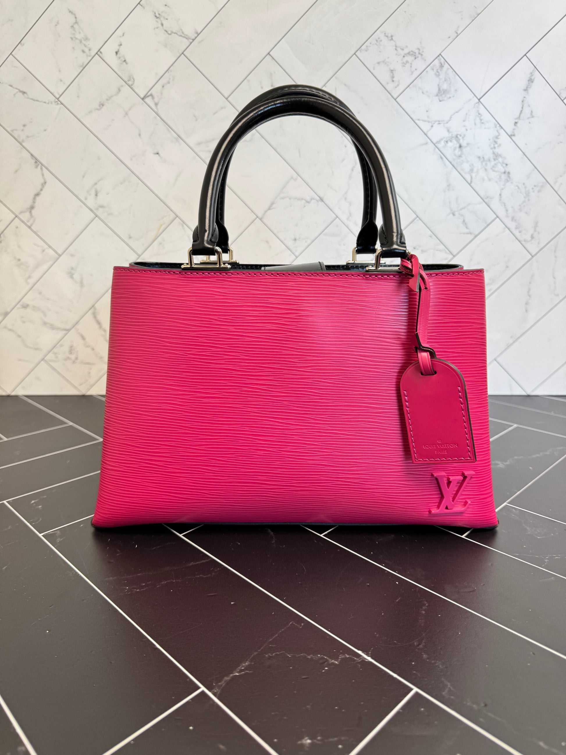 Louis Vuitton Pink Epi Kleber PM Handbag