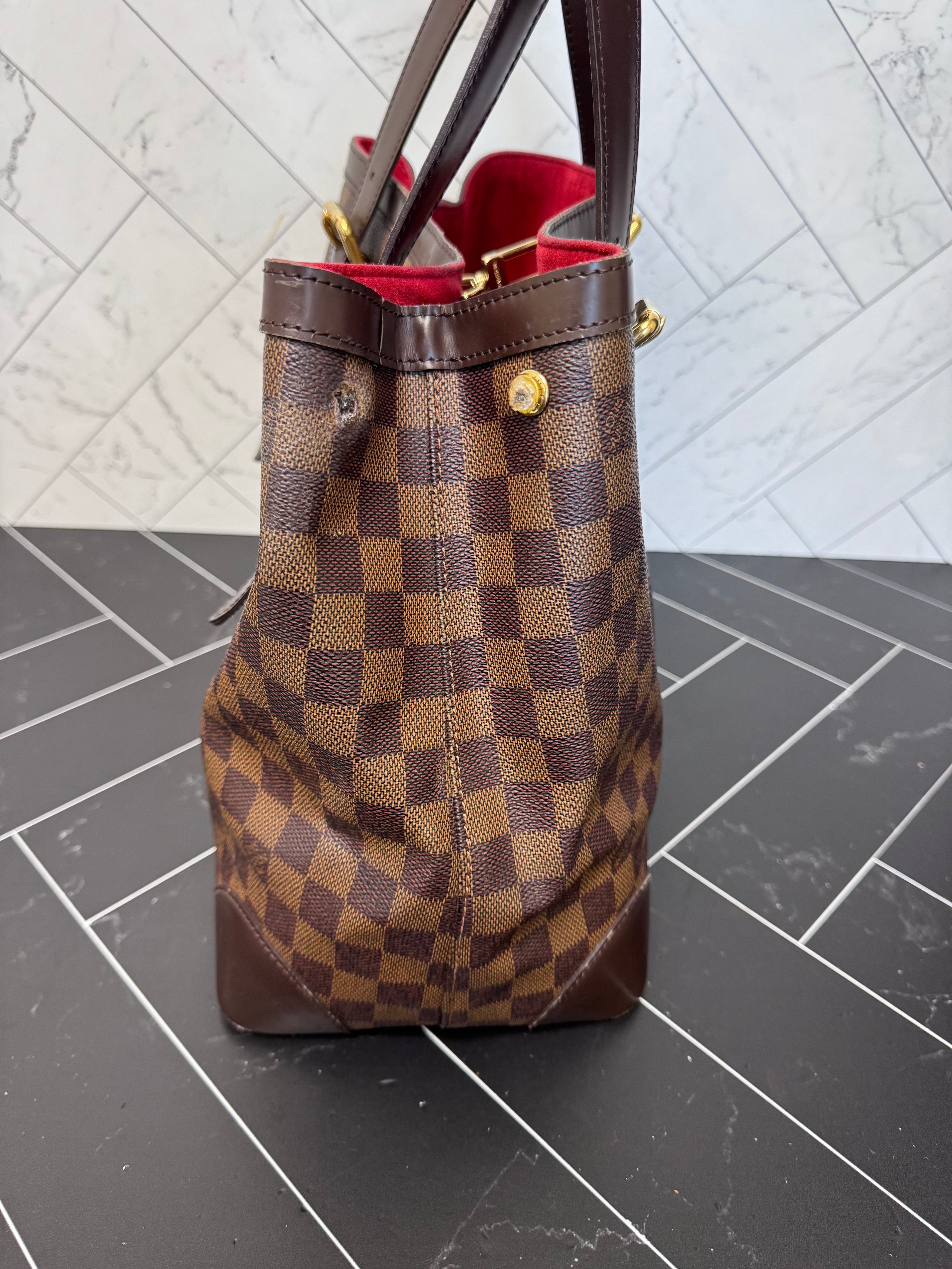 Louis Vuitton Damier Ebene Hampstead MM Shoulder Bag