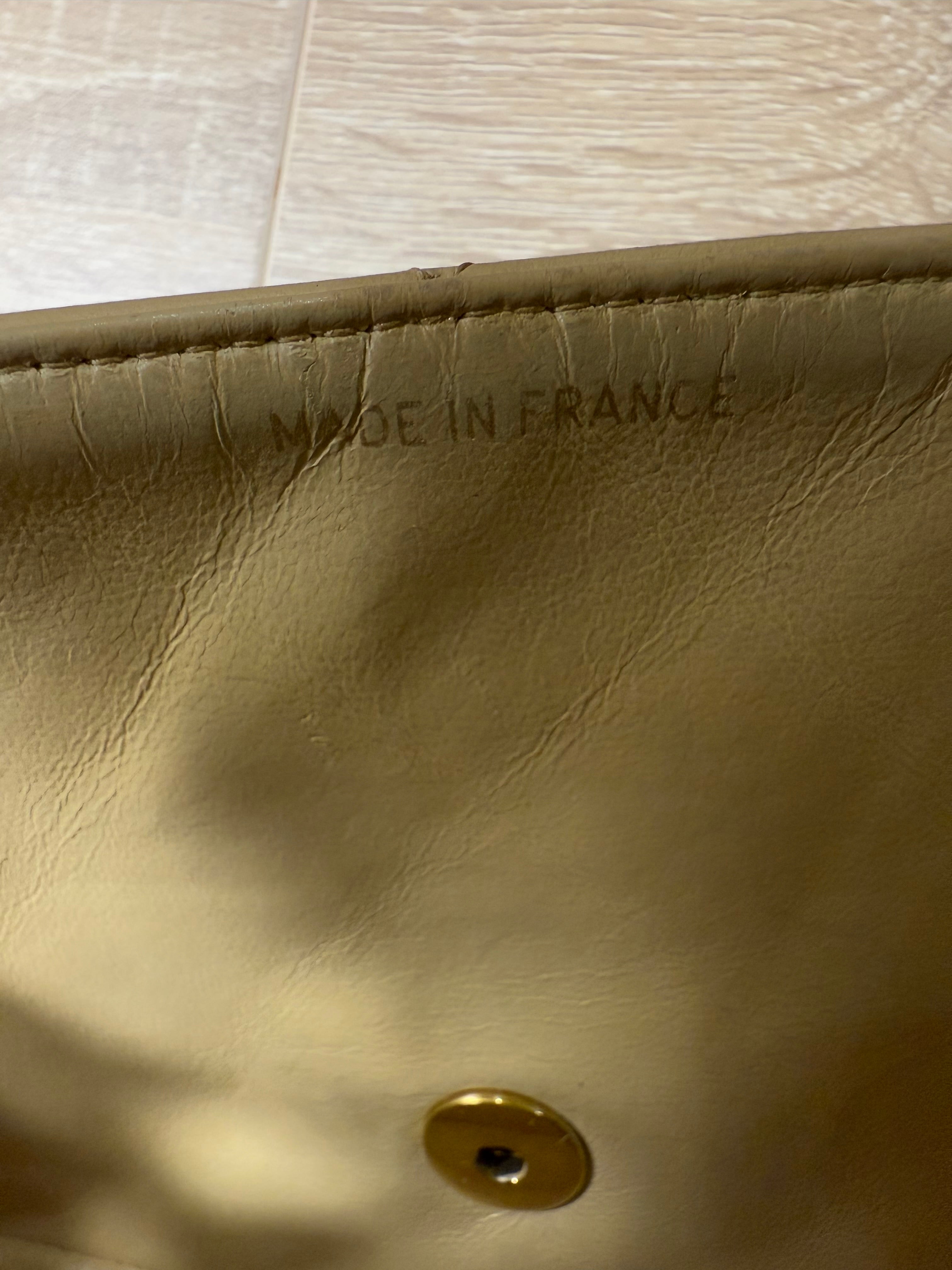 Chanel Vintage Quilted Beige Lambskin Diana Flap Bag