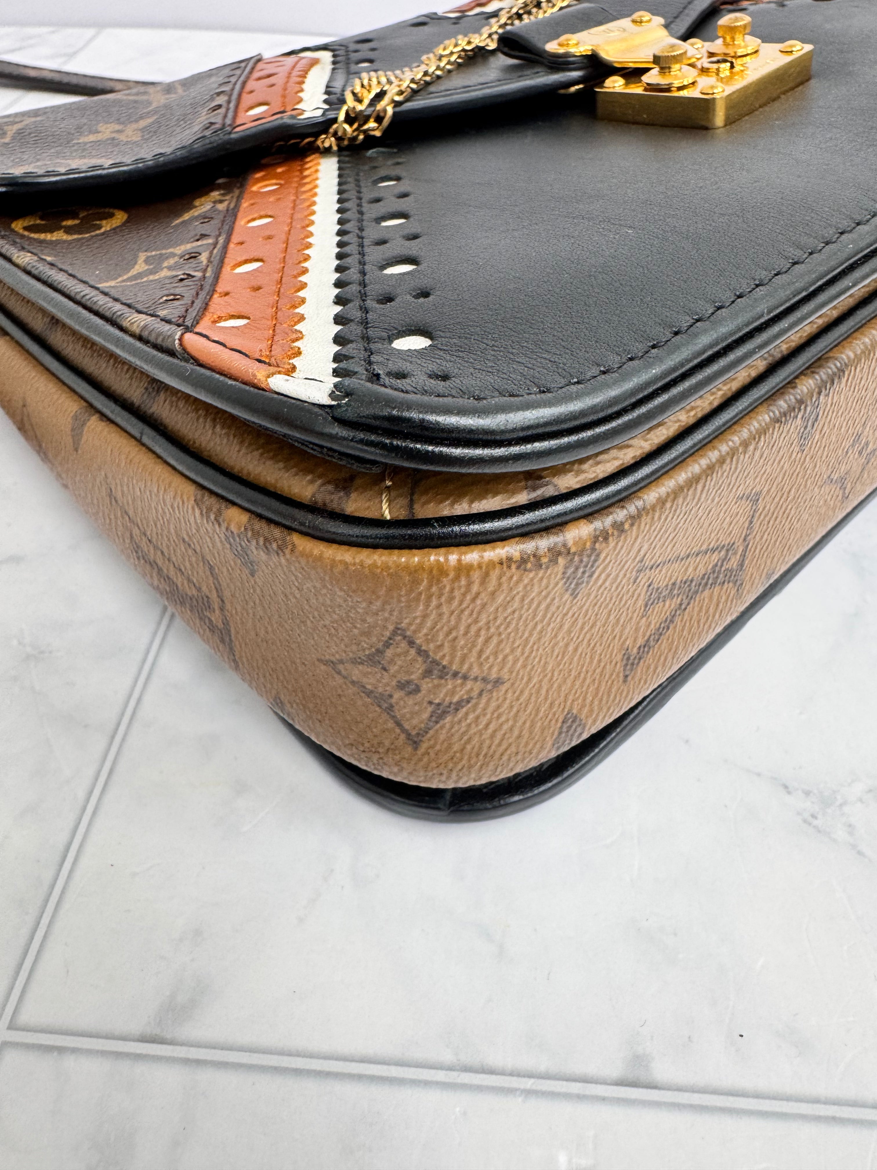Louis Vuitton Black And Monogram Brogue Pochette Metis