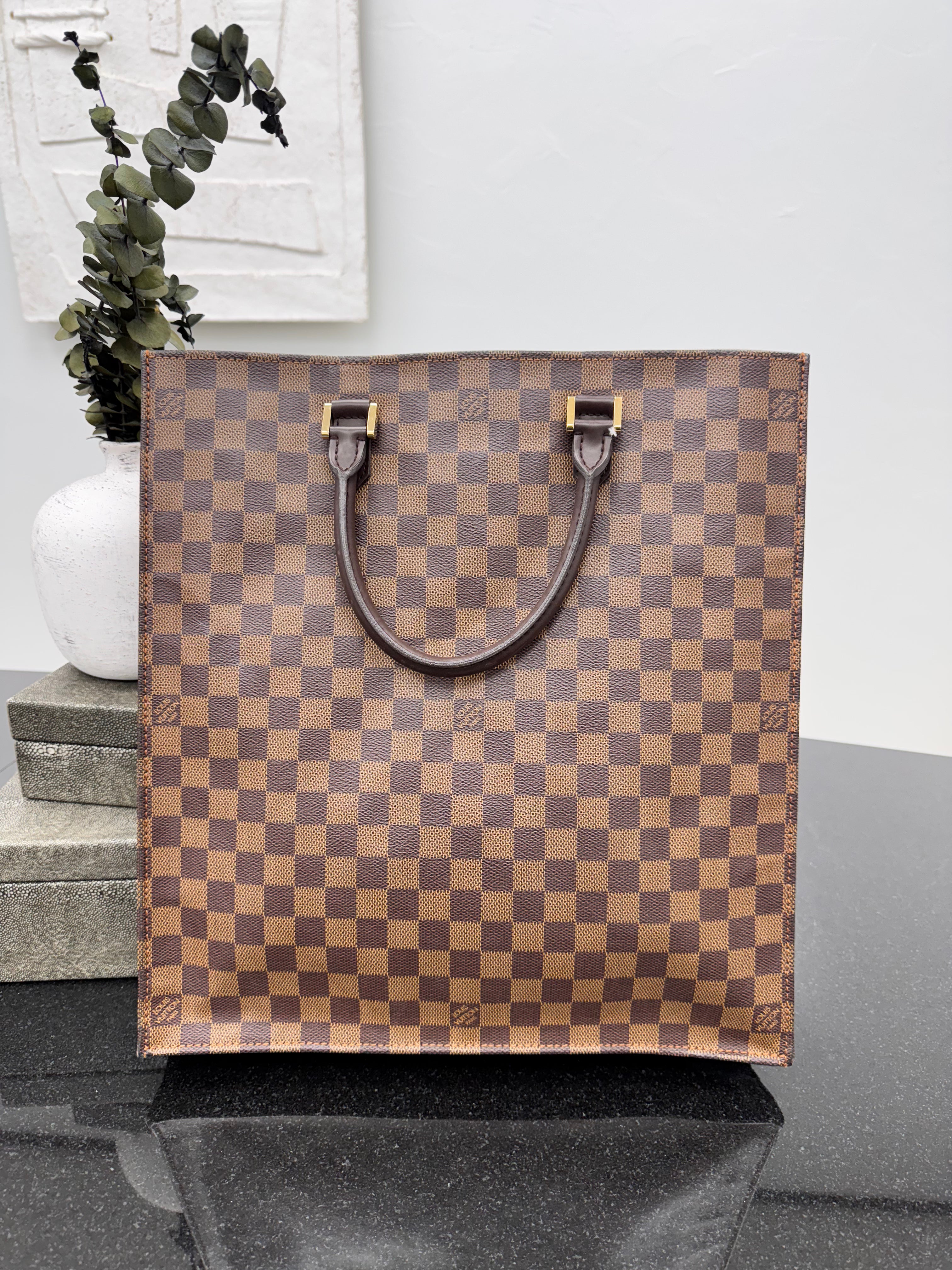 Louis Vuitton Damier Ebene Sac Plat GM