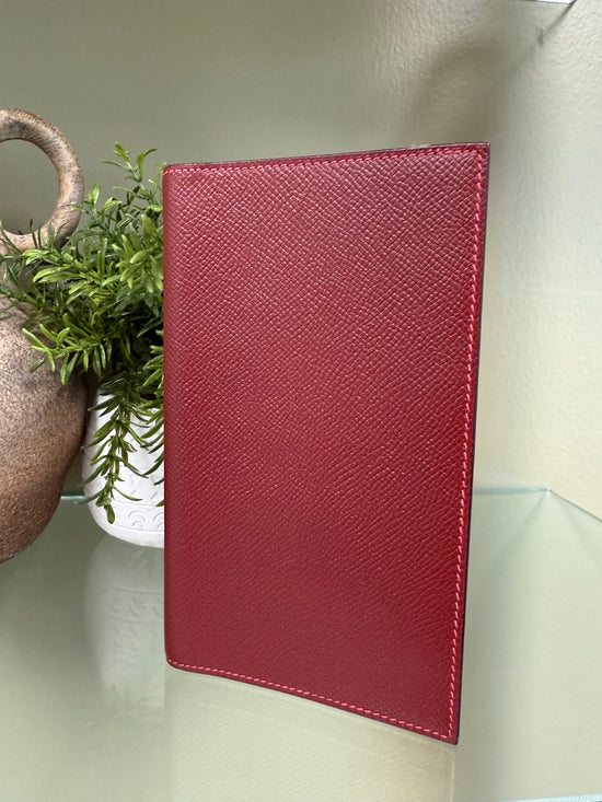 Hermes Red Leather Passport Holder