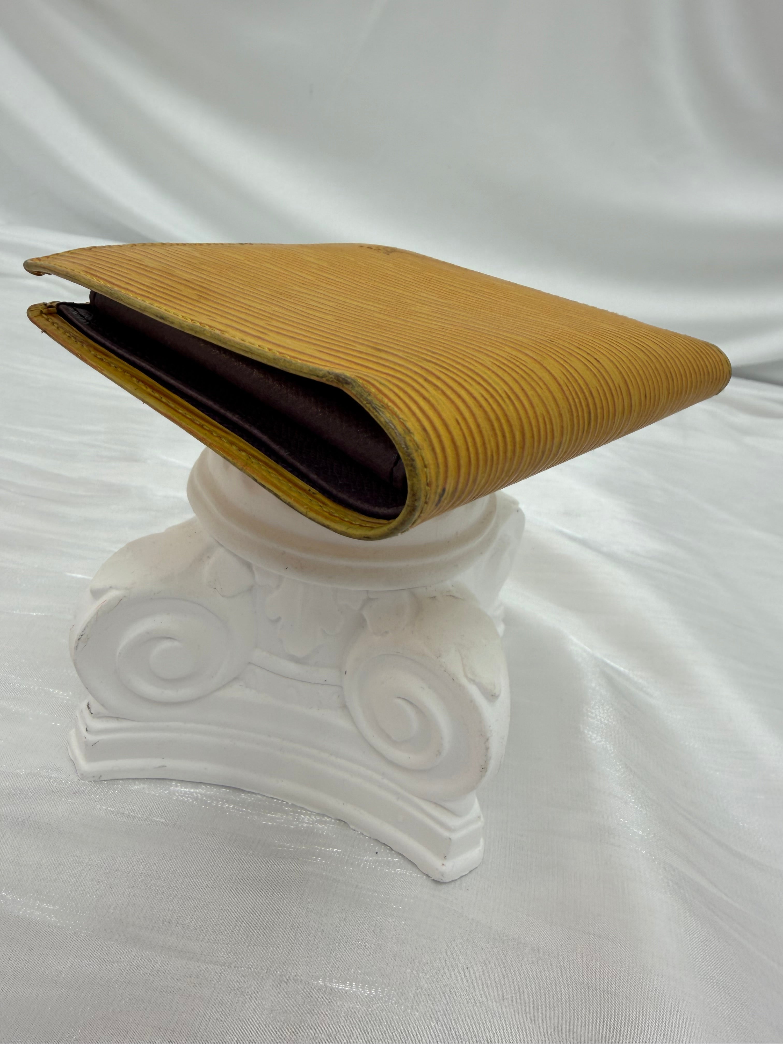 Louis Vuitton Yellow Epi Marco Bifold