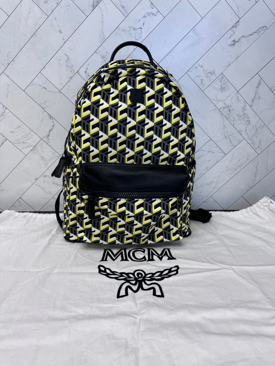 BRAND NEW MCM Cubic Logo Nylon Backpack