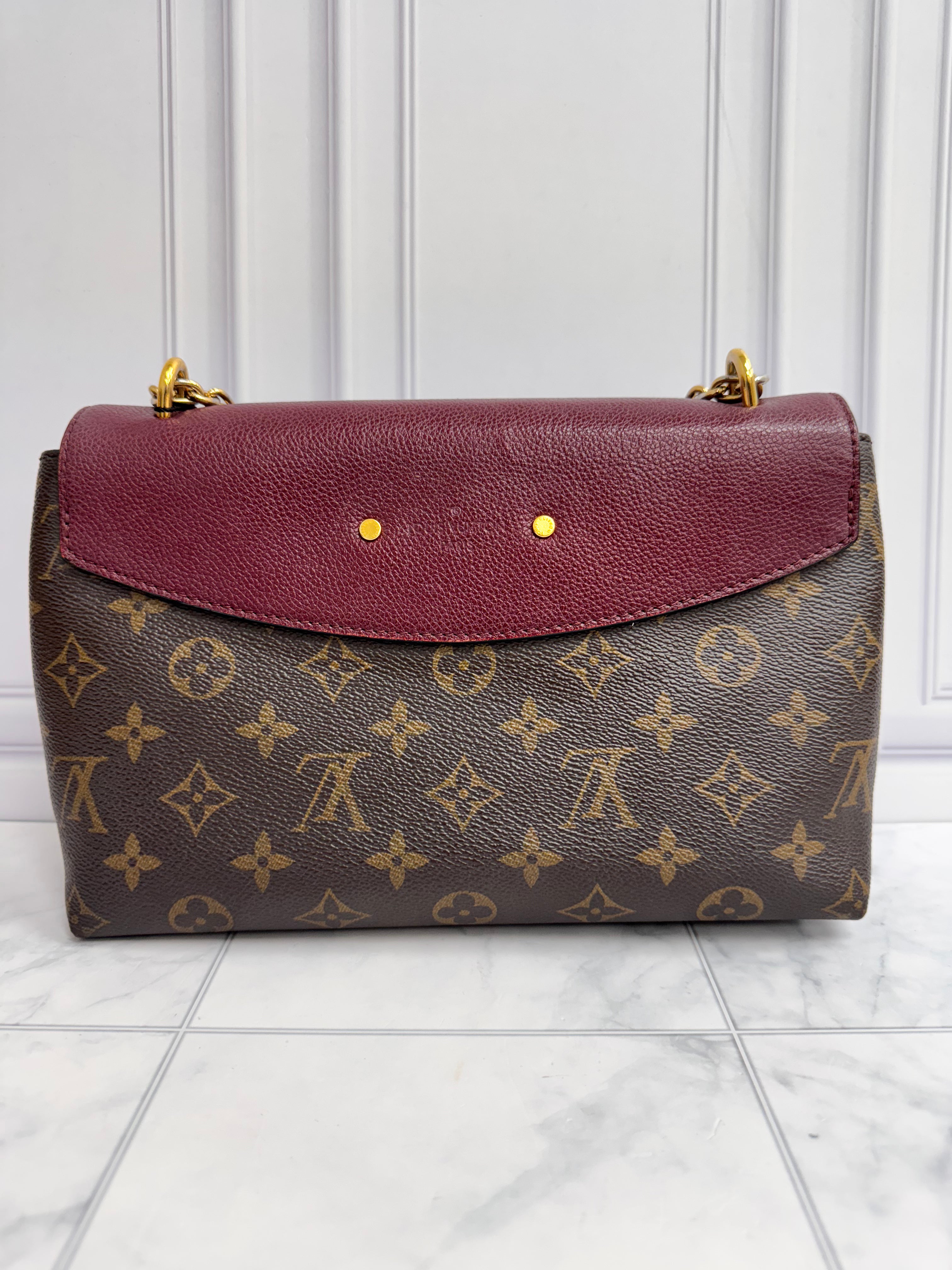 Louis Vuitton Monogram And Burgundy Saint-Placide Shoulder Bag