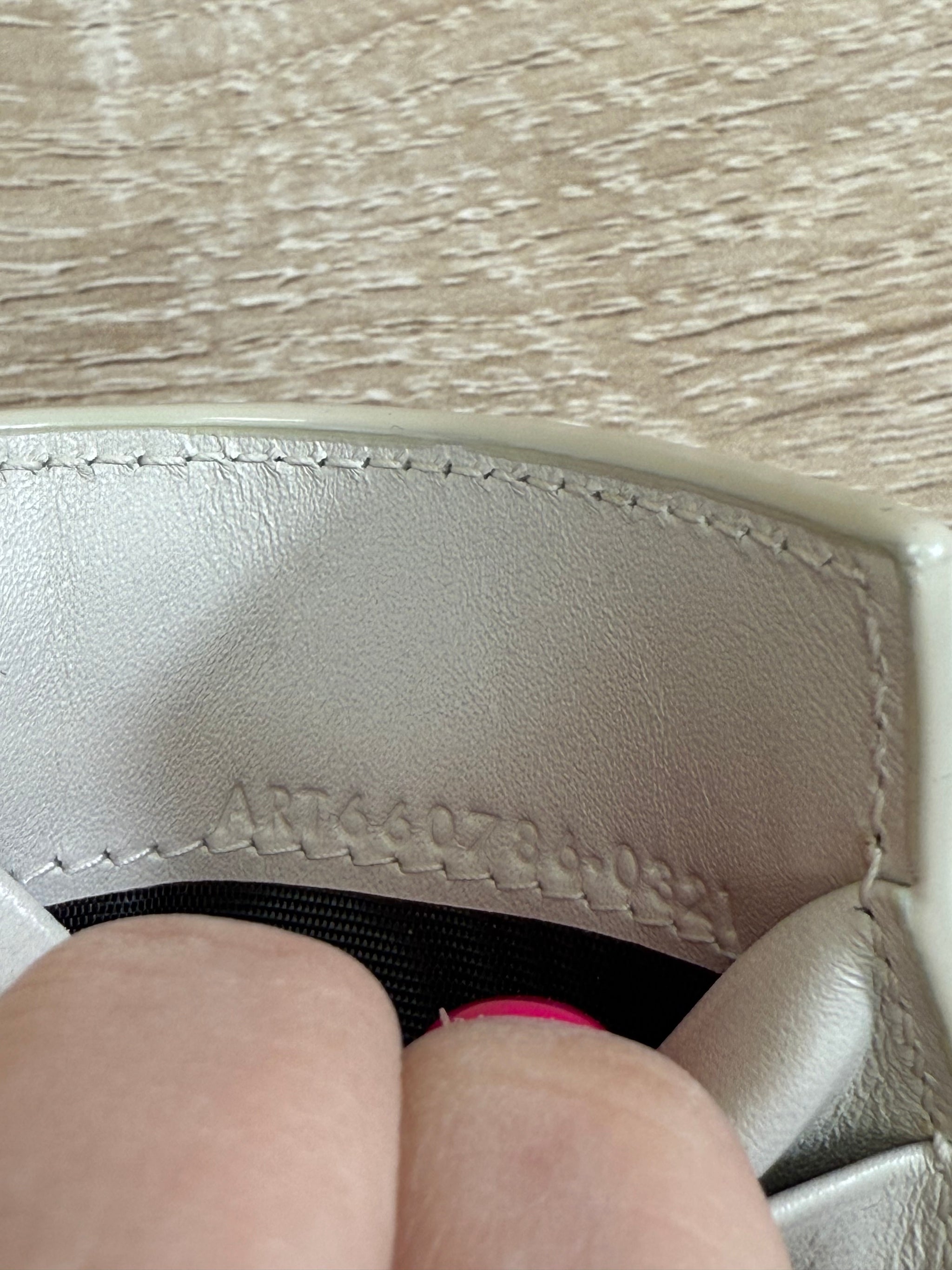 Saint Laurent YSL White Leather Compact Wallet on a Chain