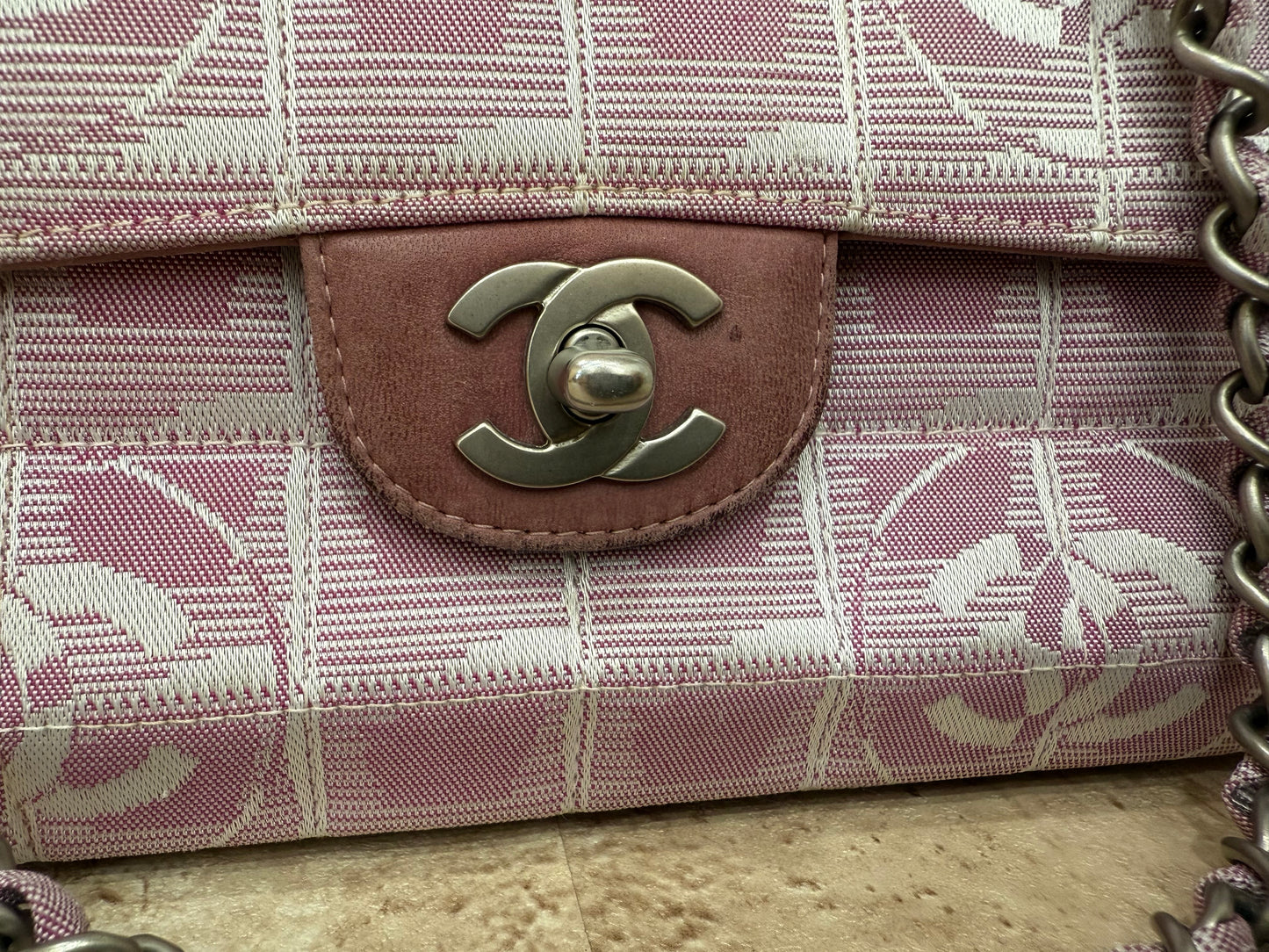 Chanel Pink Travel Line Medium Single Flap