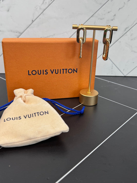 BRAND NEW Louis Vuitton Gold Link Earrings