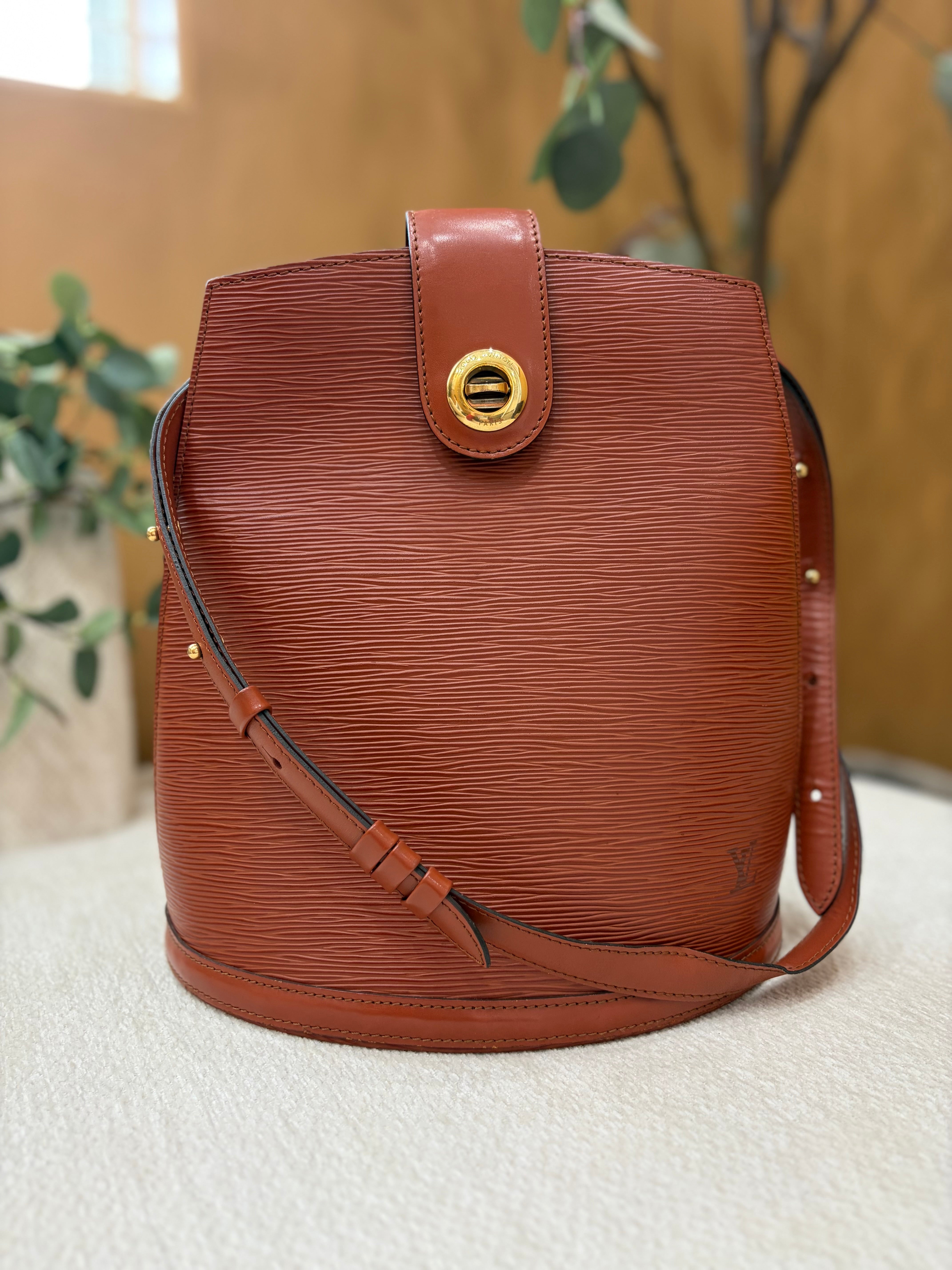 Louis Vuitton Brown Epi Cluny Shoulder Bag