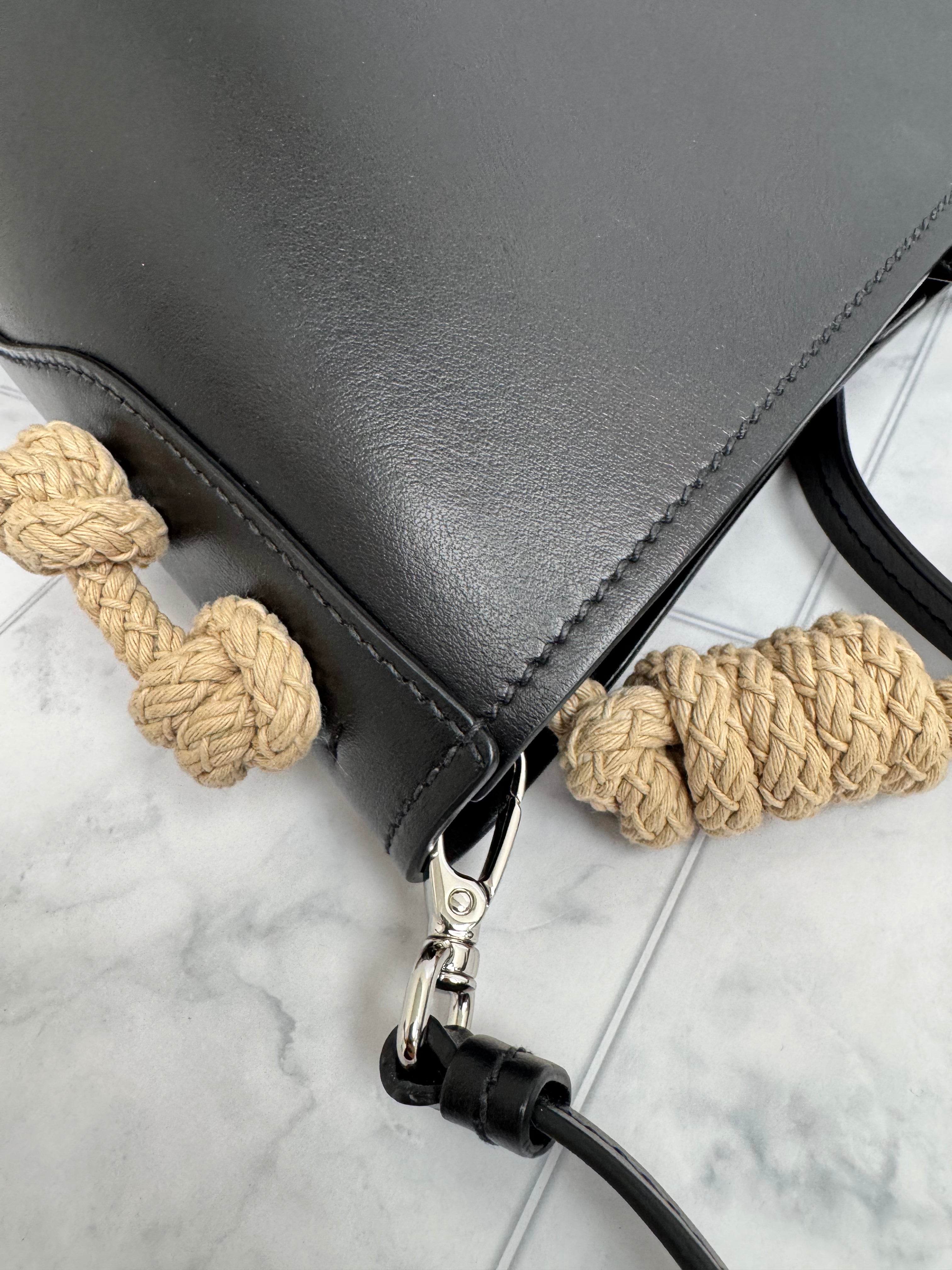 *DONS DROP* Prada Black City Calfskin Leather Tambour Bucket Bag