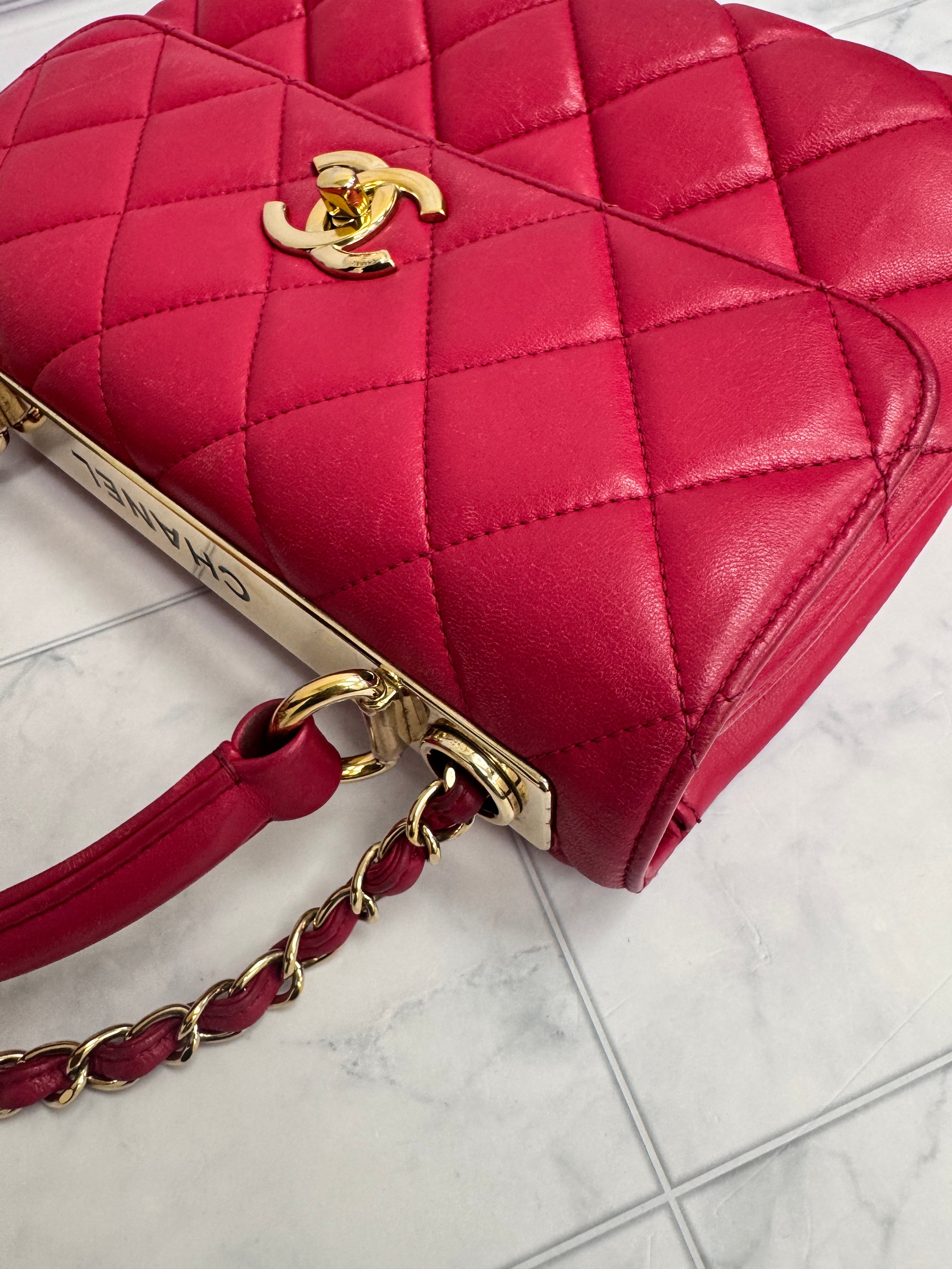 *DONS PRE DROP* Chanel Hot Pink Quilted Lambskin Leather Trendy CC Flap Bag