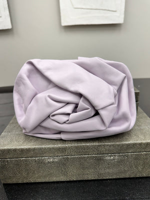 Burberry Light Purple Leather Rose Clutch
