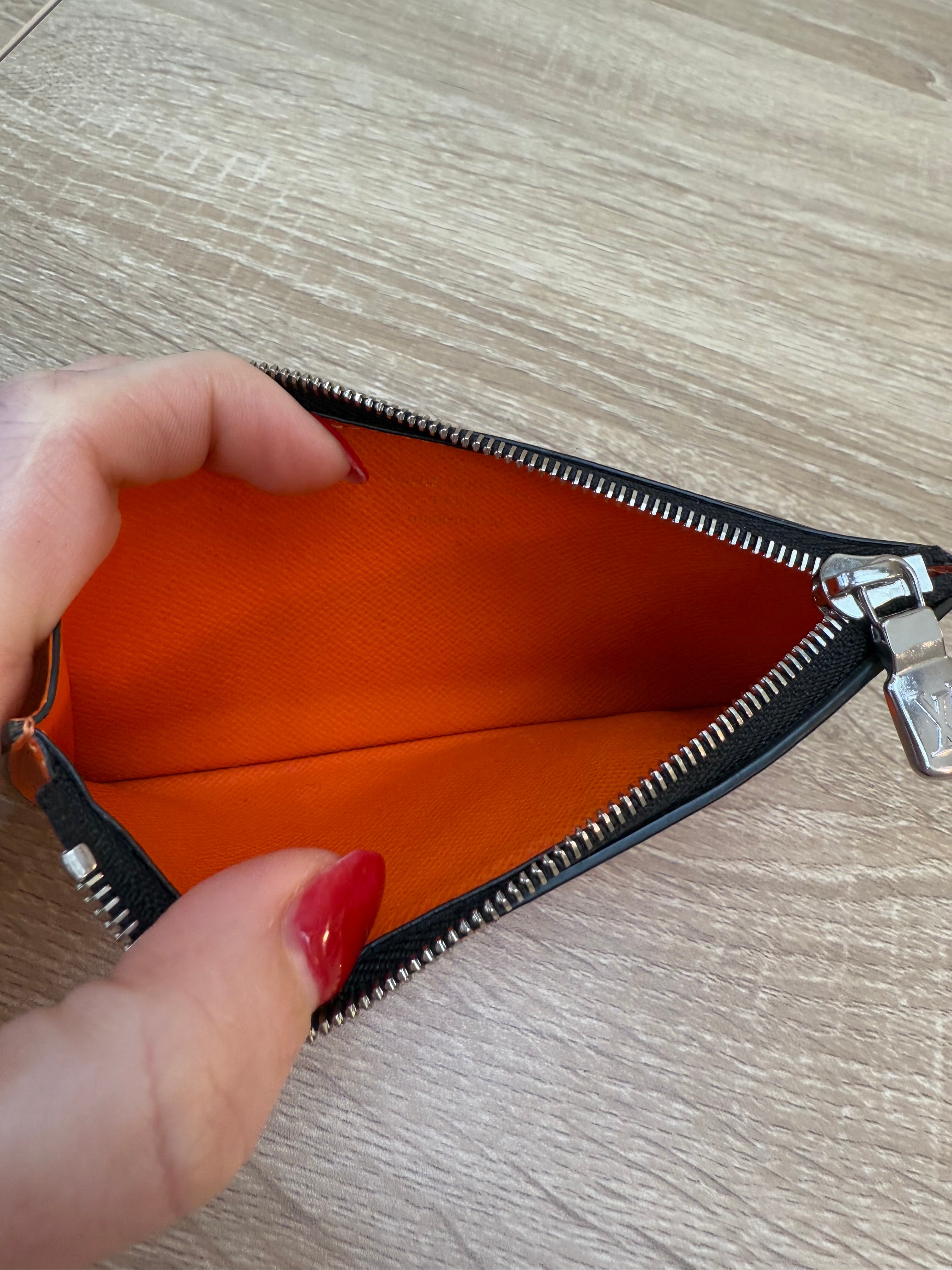 Louis Vuitton Orange Taigarama Coin Card Holder