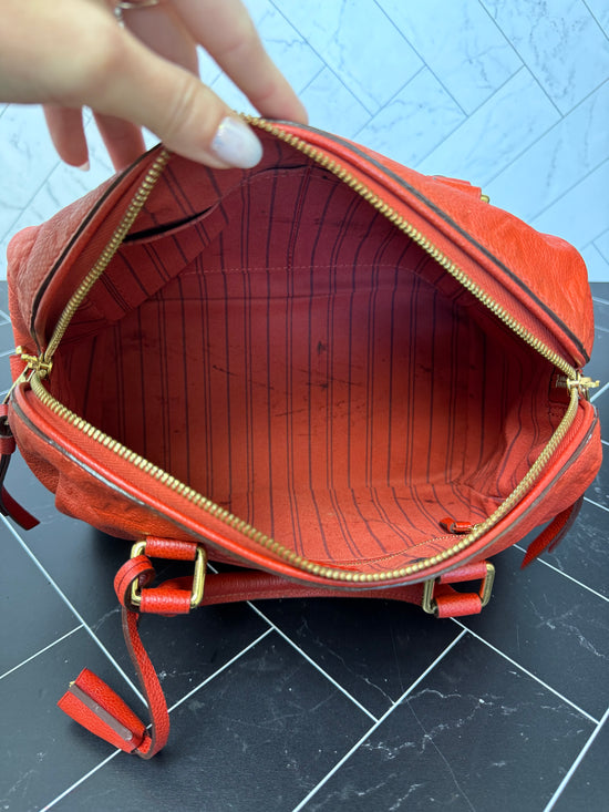 Louis Vuitton Red Empreinte Speedy 25 Bandouliere no strap