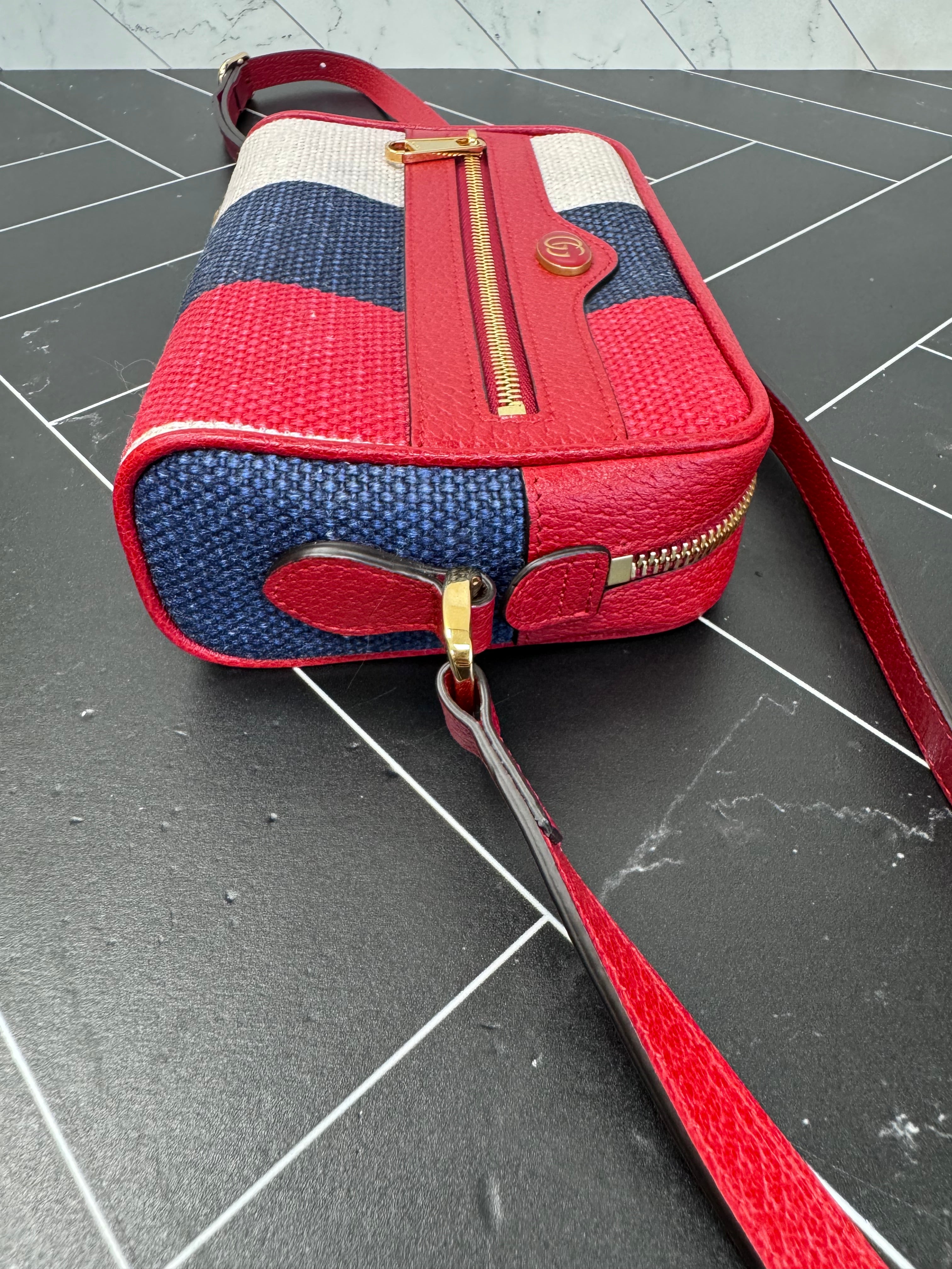 LIKE NEW Gucci Mini Baiadera Canvas Crossbody Bag