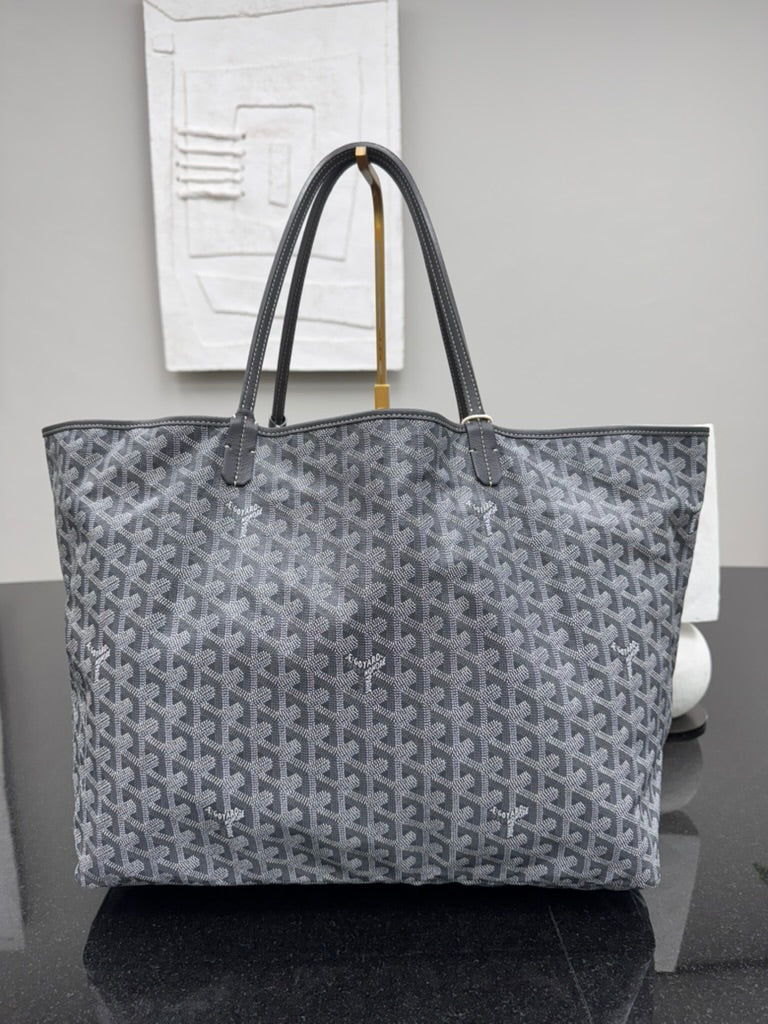 Goyard Grey Monogram Coated Canvas Saint Louis Tote GM