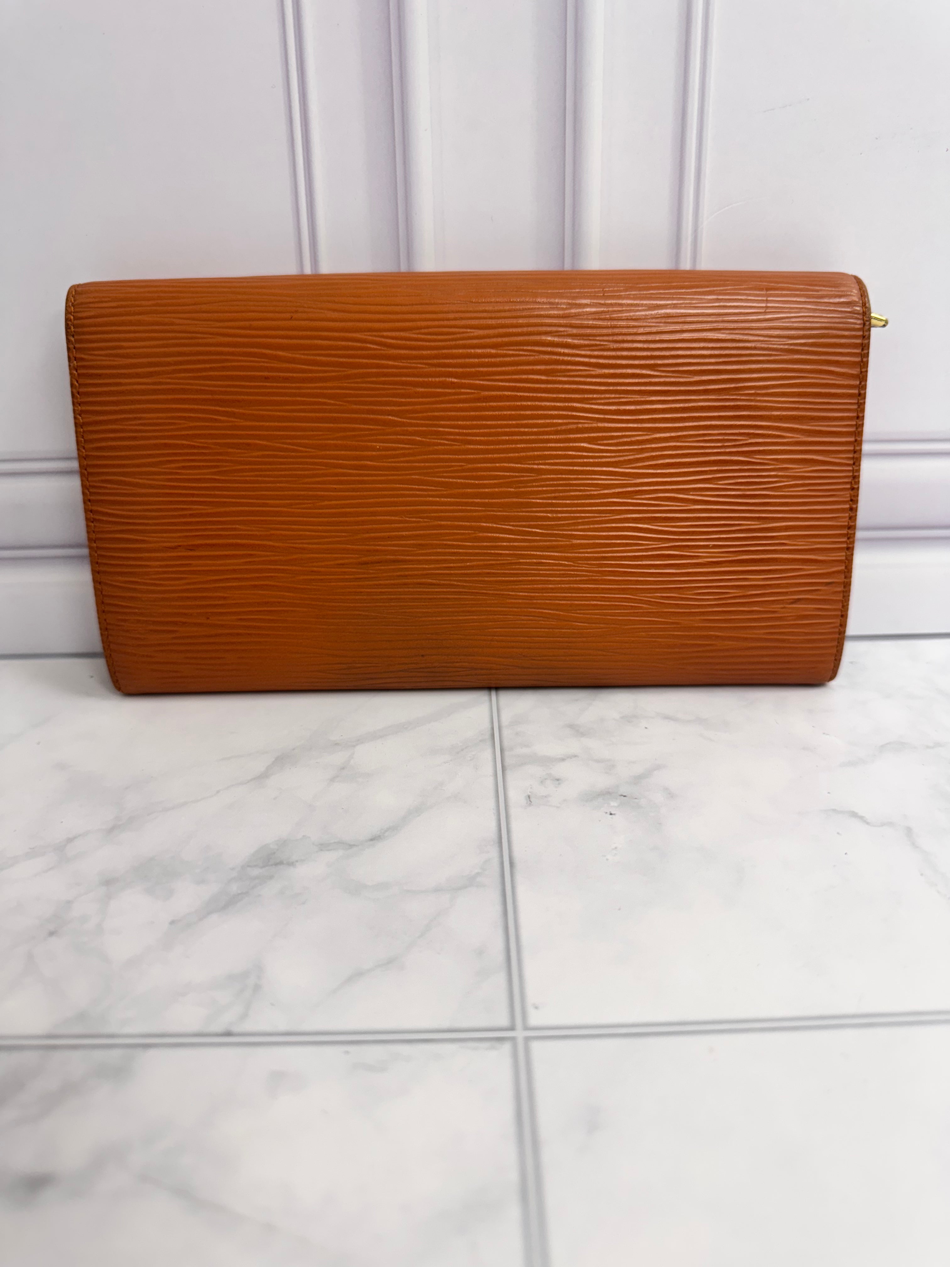 Louis Vuitton Tan Epi Leather Long Wallet