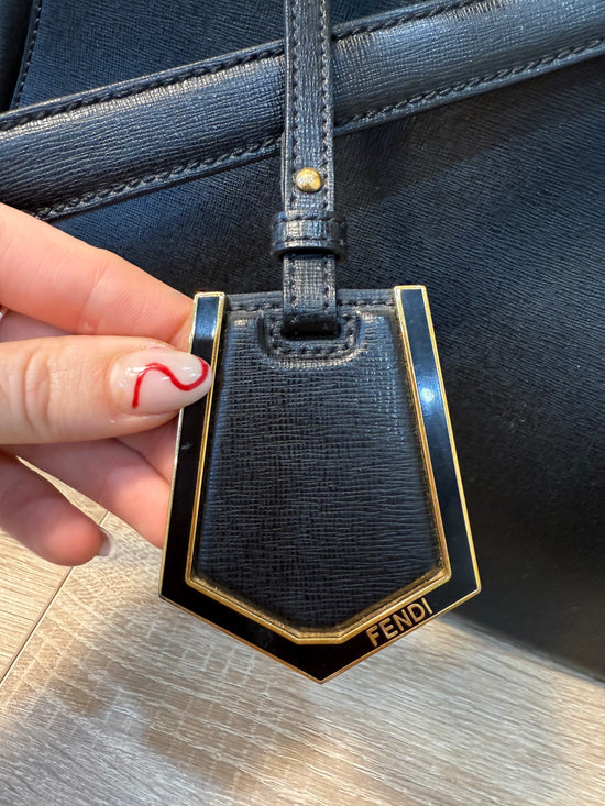 Fendi Black Leather 2way Bag