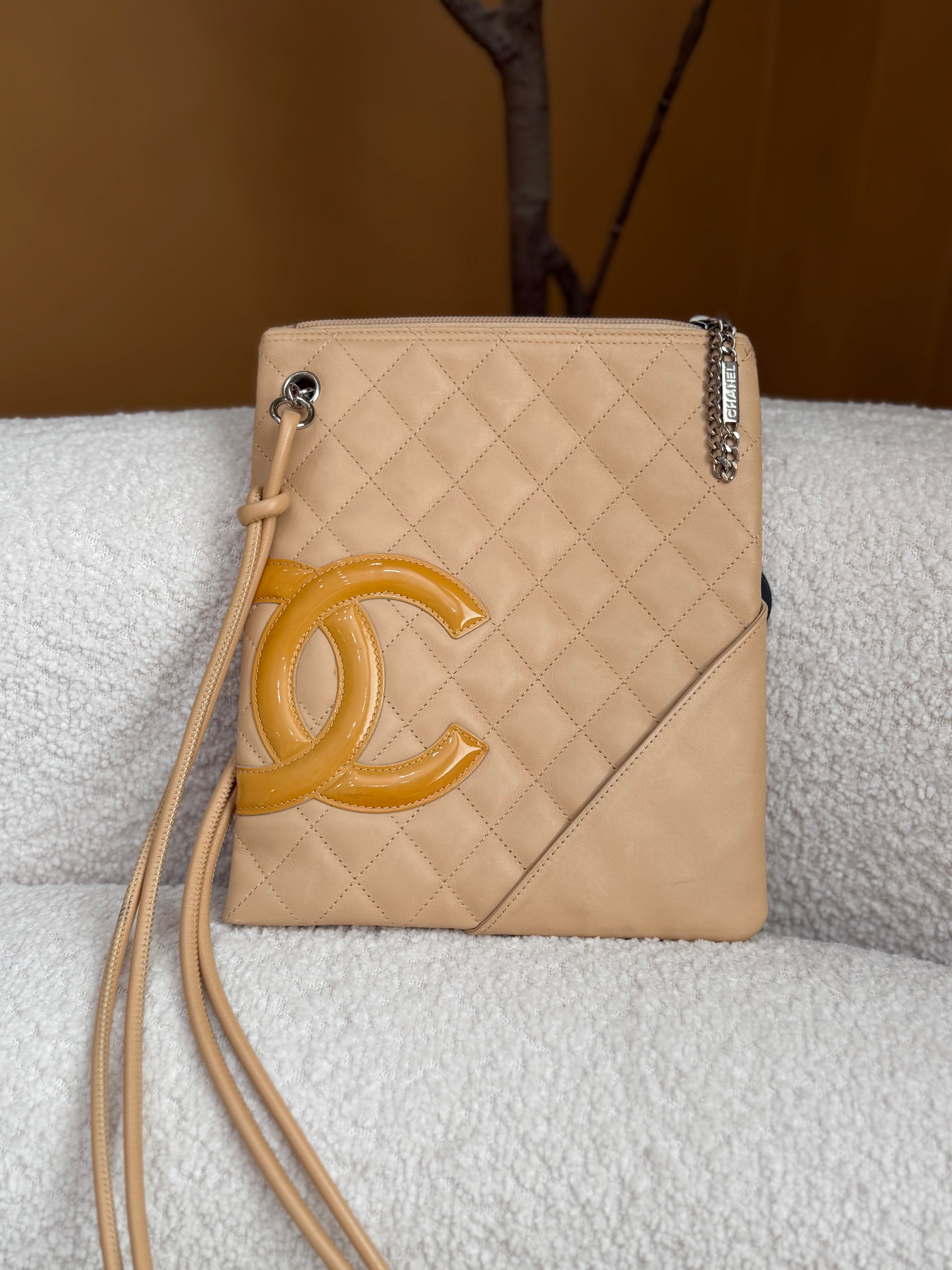 Chanel Beige Quilted Calfskin Cambon Crossbody