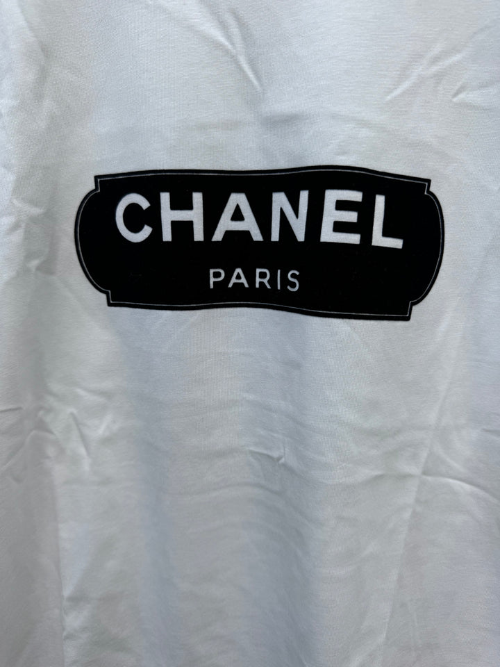 BRAND NEW- Chanel White Paris Uniform TShirt Size - XLarge