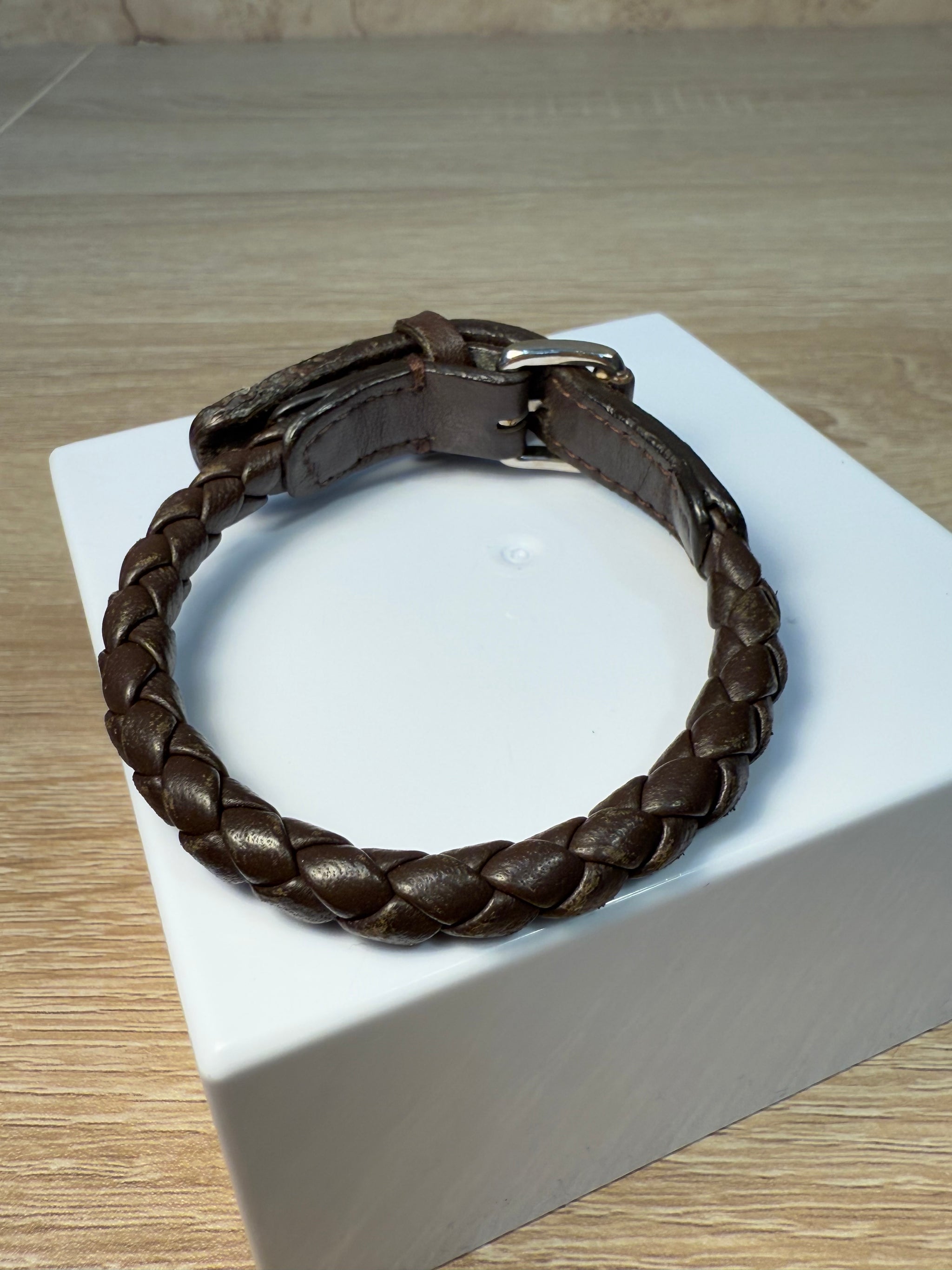 Bottega Veneta Brown Leather Bracelet