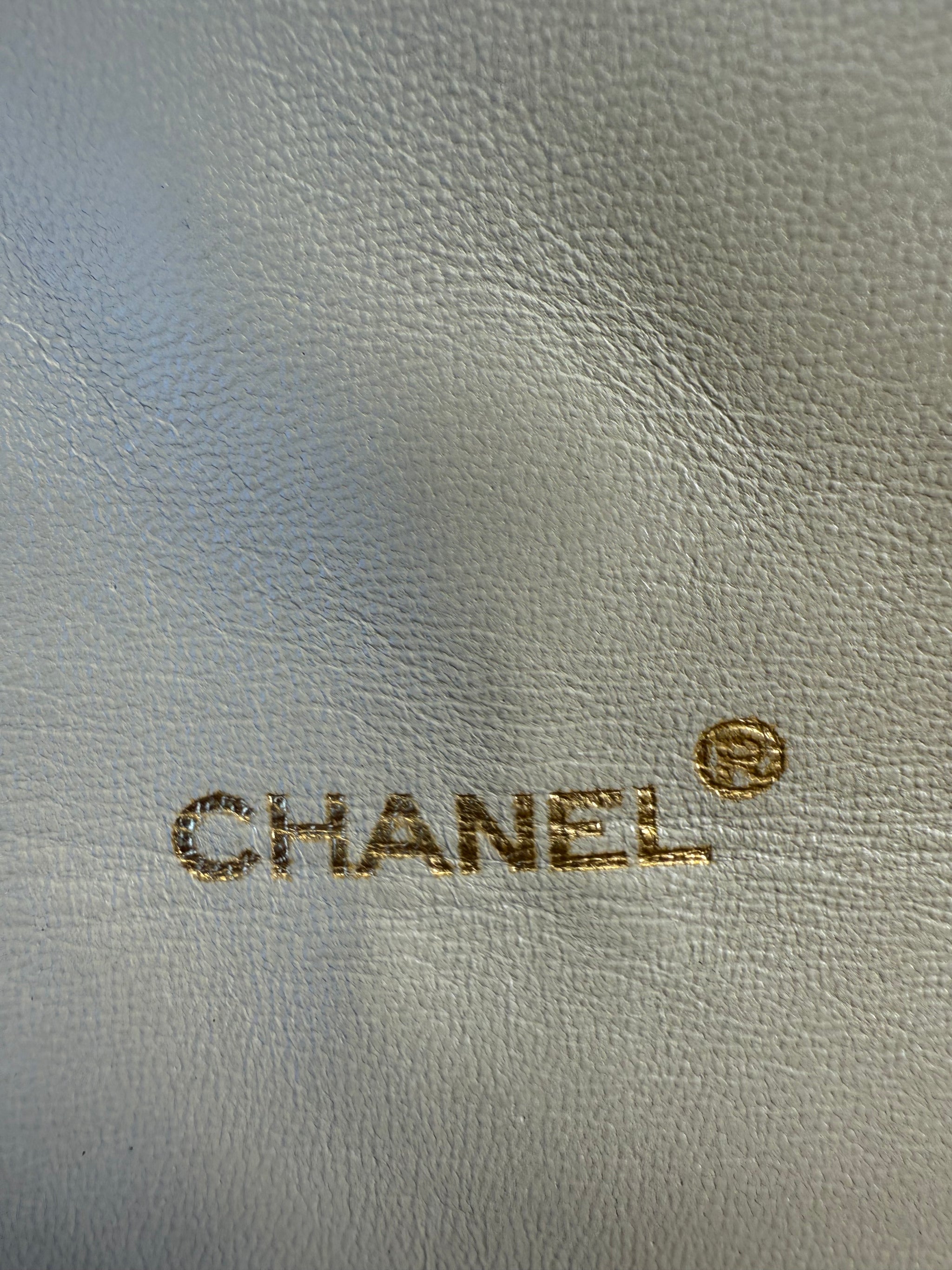 Chanel Beige Lambskin Flap Bag