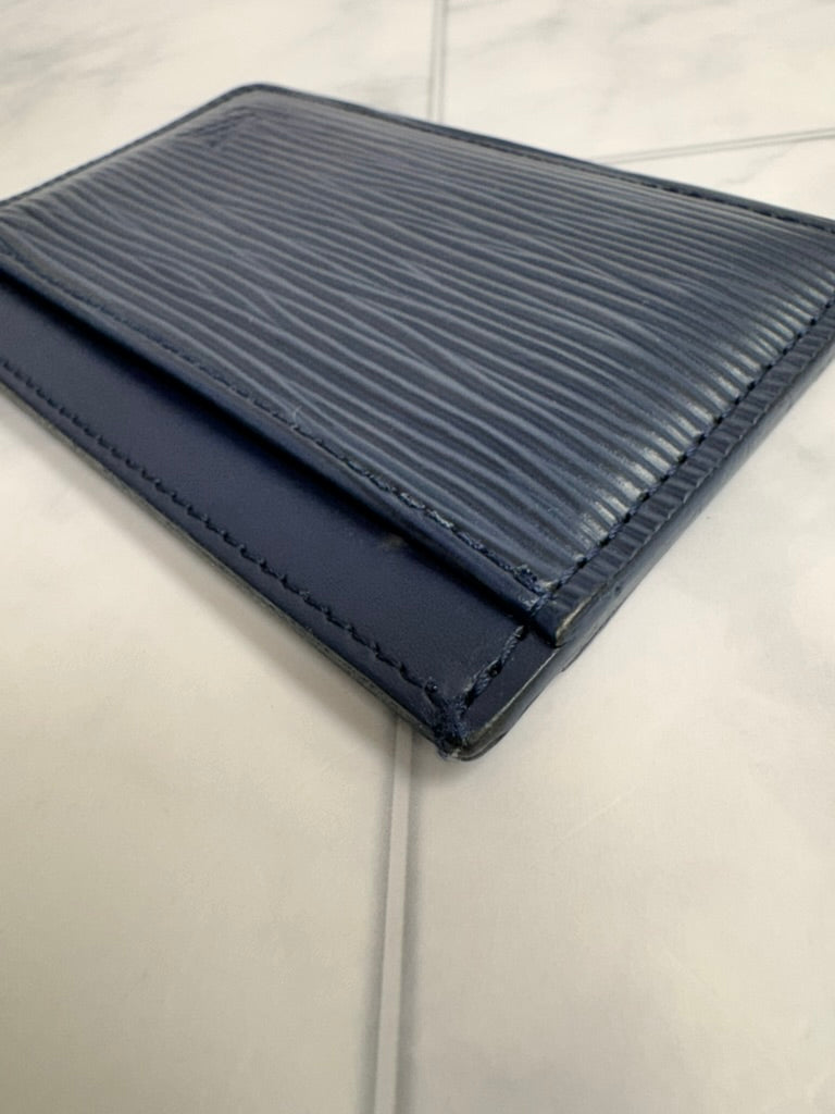 Louis Vuitton Navy Epi Card Case