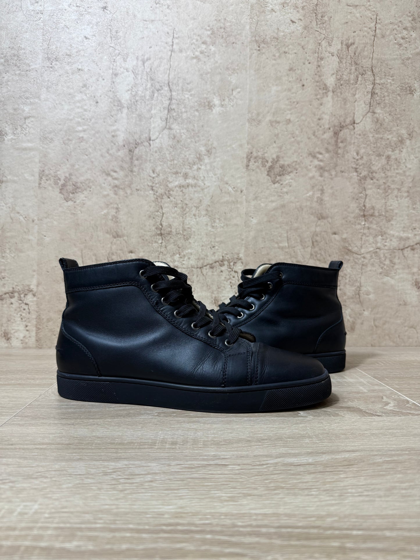 Christian Louboutin Black Hightop Sneakers