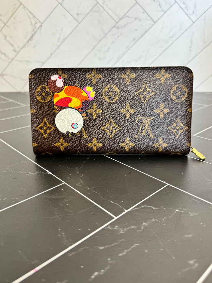 Louis Vuitton Limited Edition Monogram Murakami Panda Porte-Monnaie Zippy Wallet