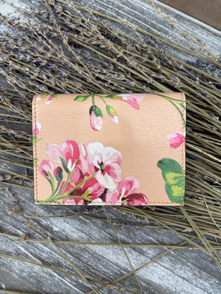 Gucci Pink Blooms Compact Wallet