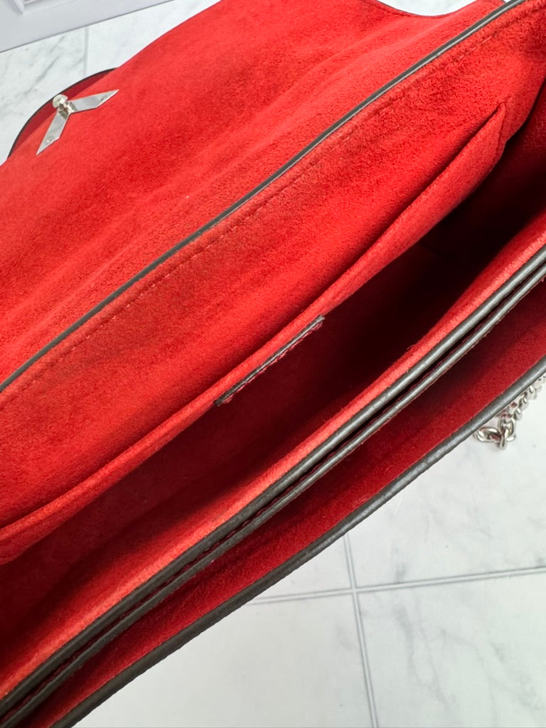 Louis Vuitton Red Monogram Leather Very Messenger Bag