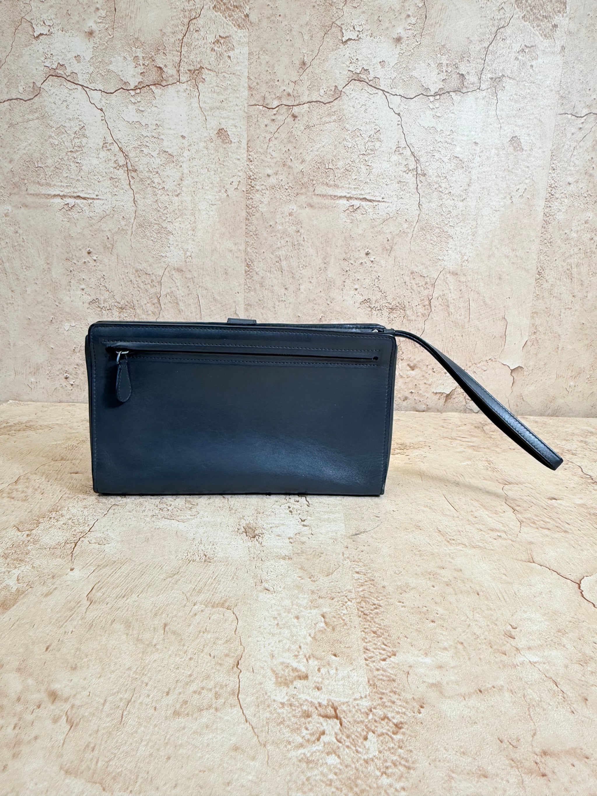 Bottega Veneta Black Intrecciato Clutch