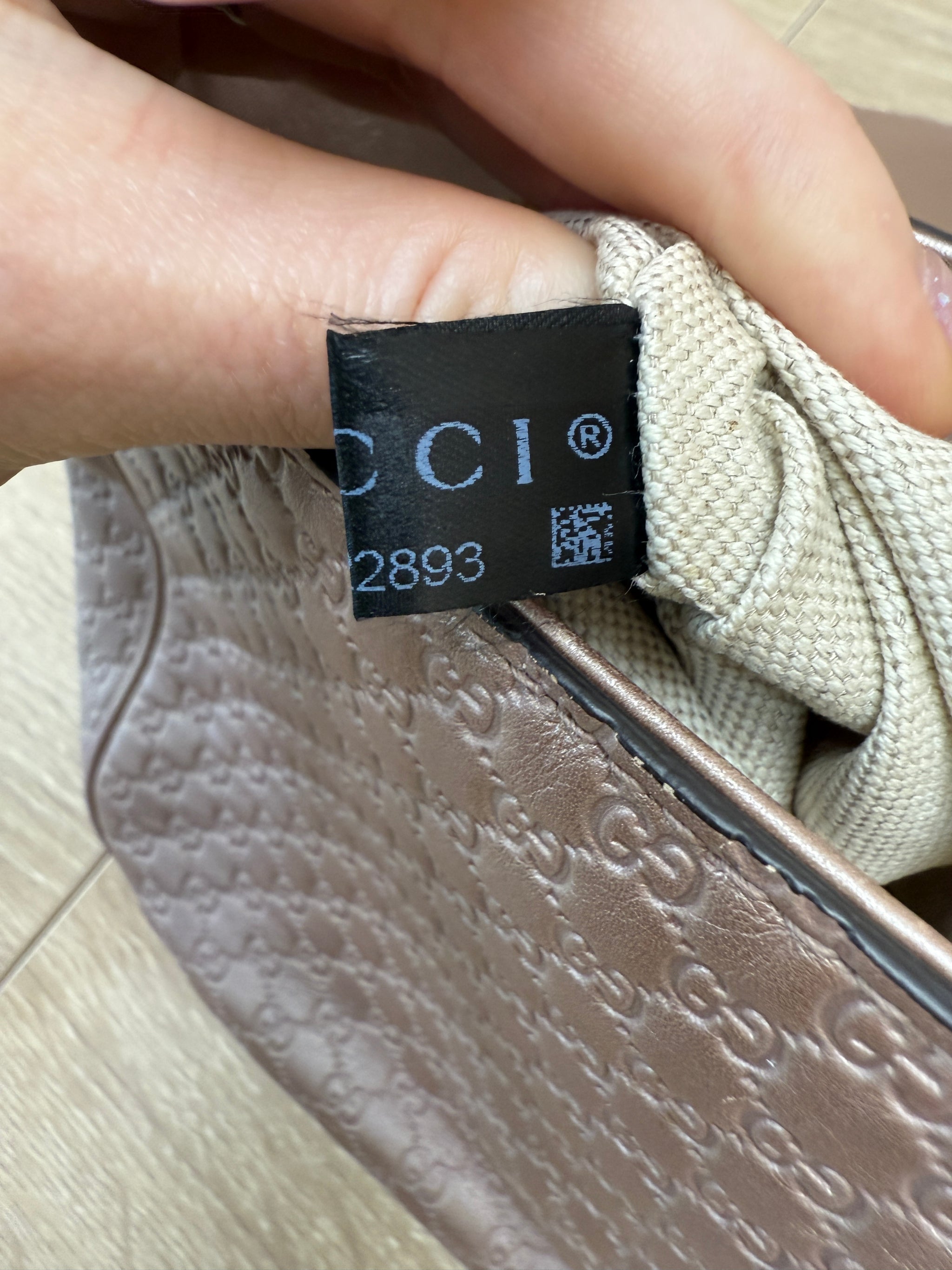 Gucci Metallic Pink Microguccissima Sukey Crossbody Bag