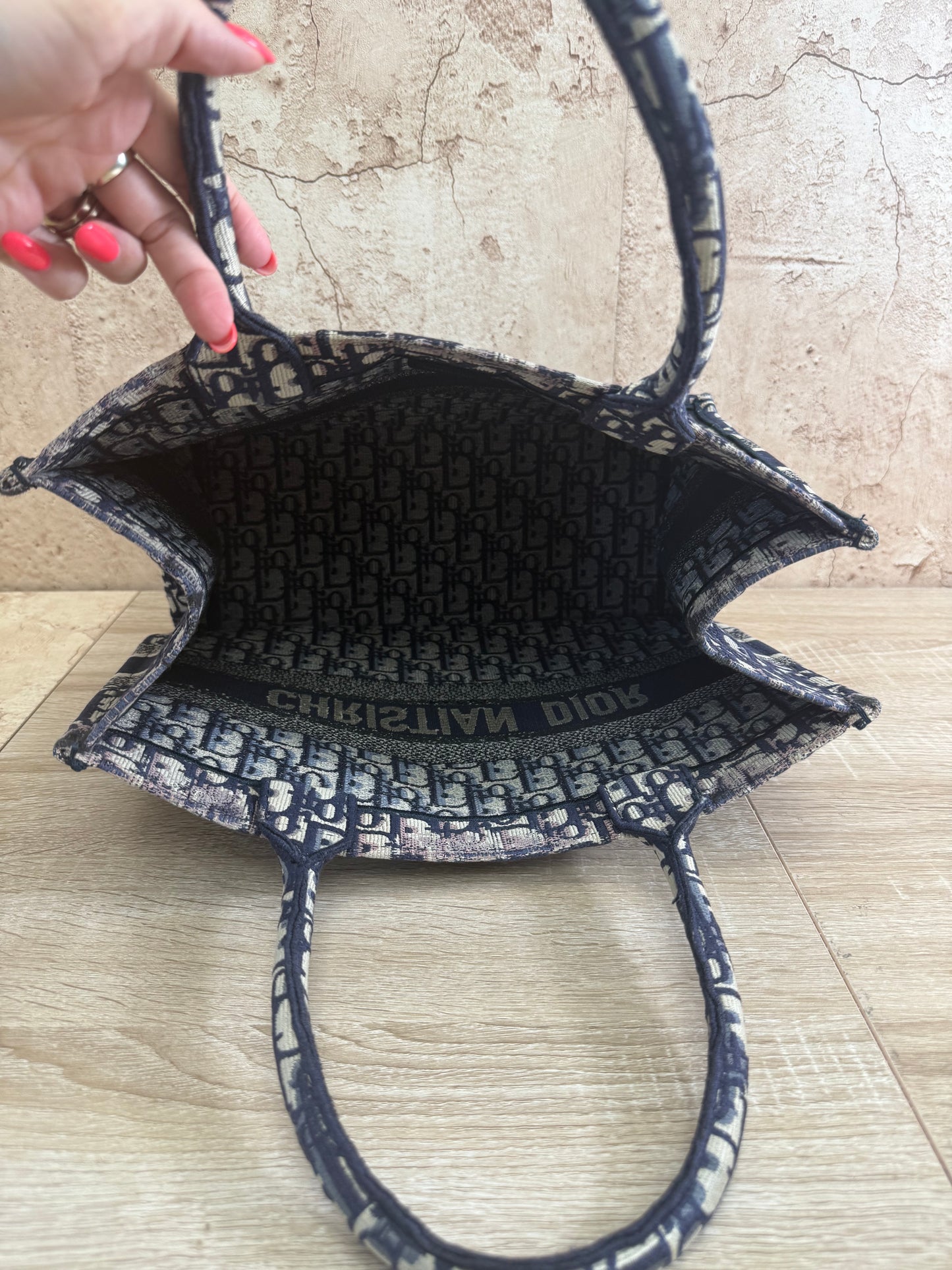Christian Dior Navy Medium Book Tote