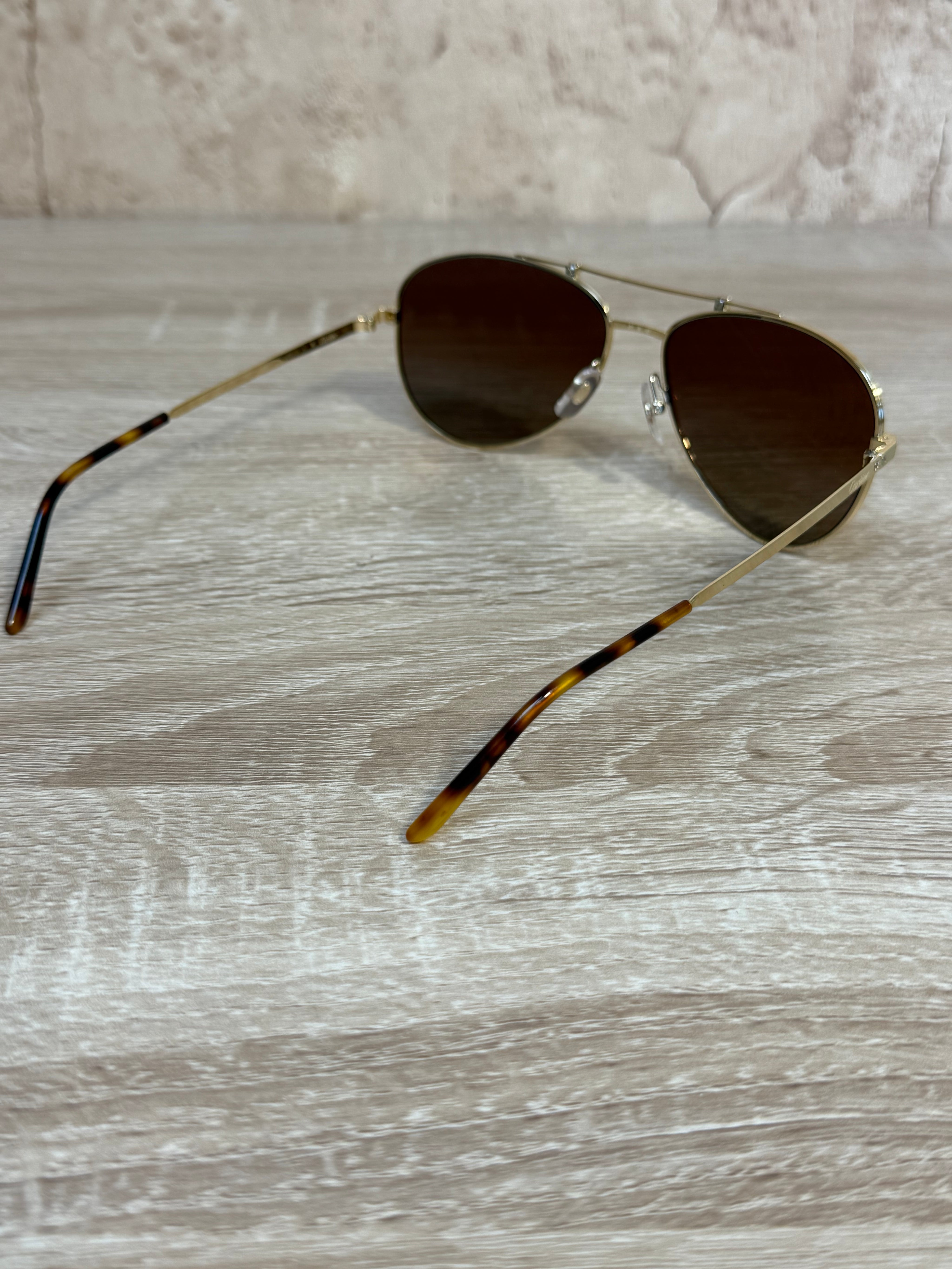 Cartier Gold Aviator Sunglasses