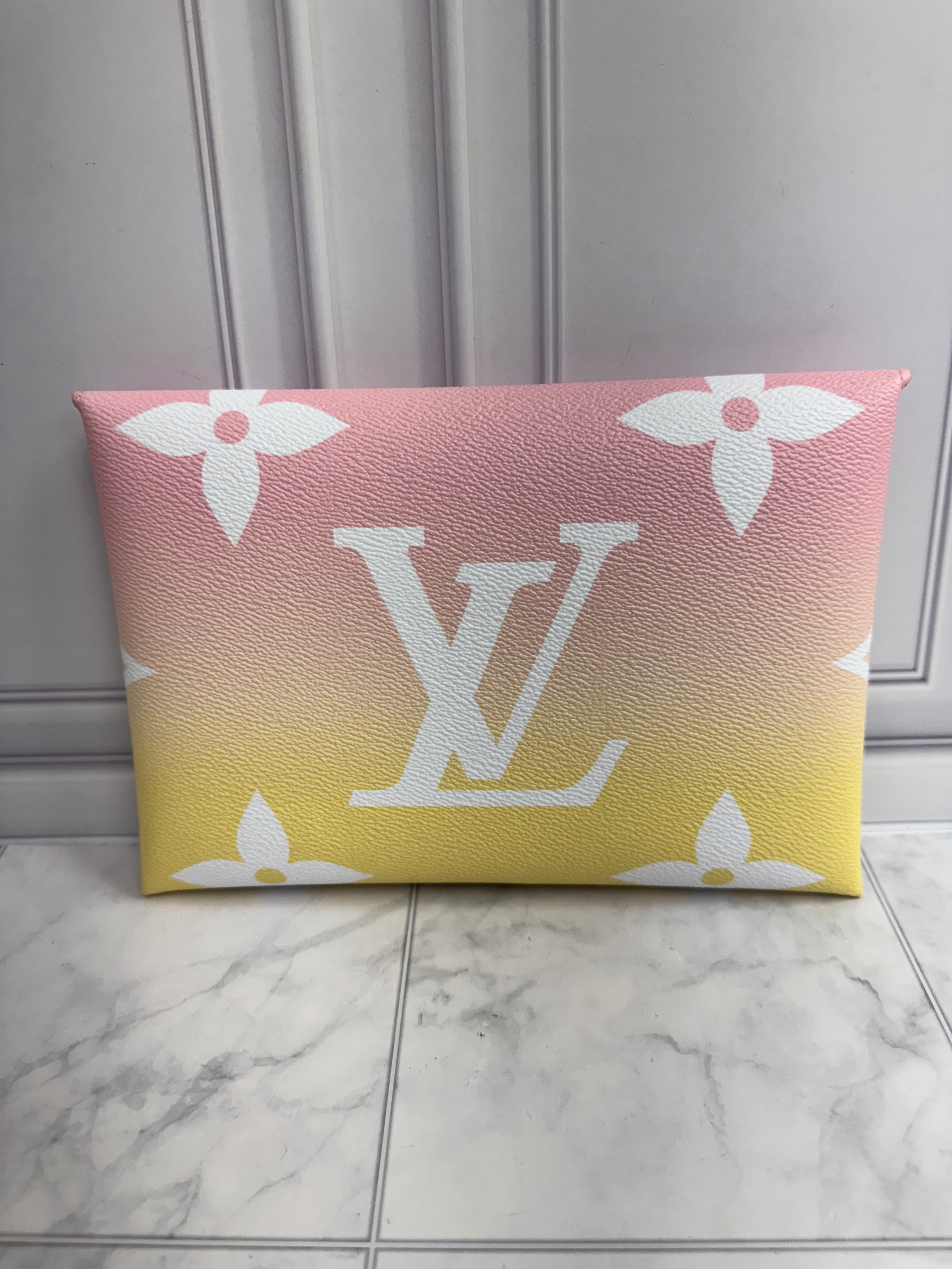 BRAND NEW - Louis Vuitton Pink And Yellow Monogram By The Pool Large Kirigami Pochette