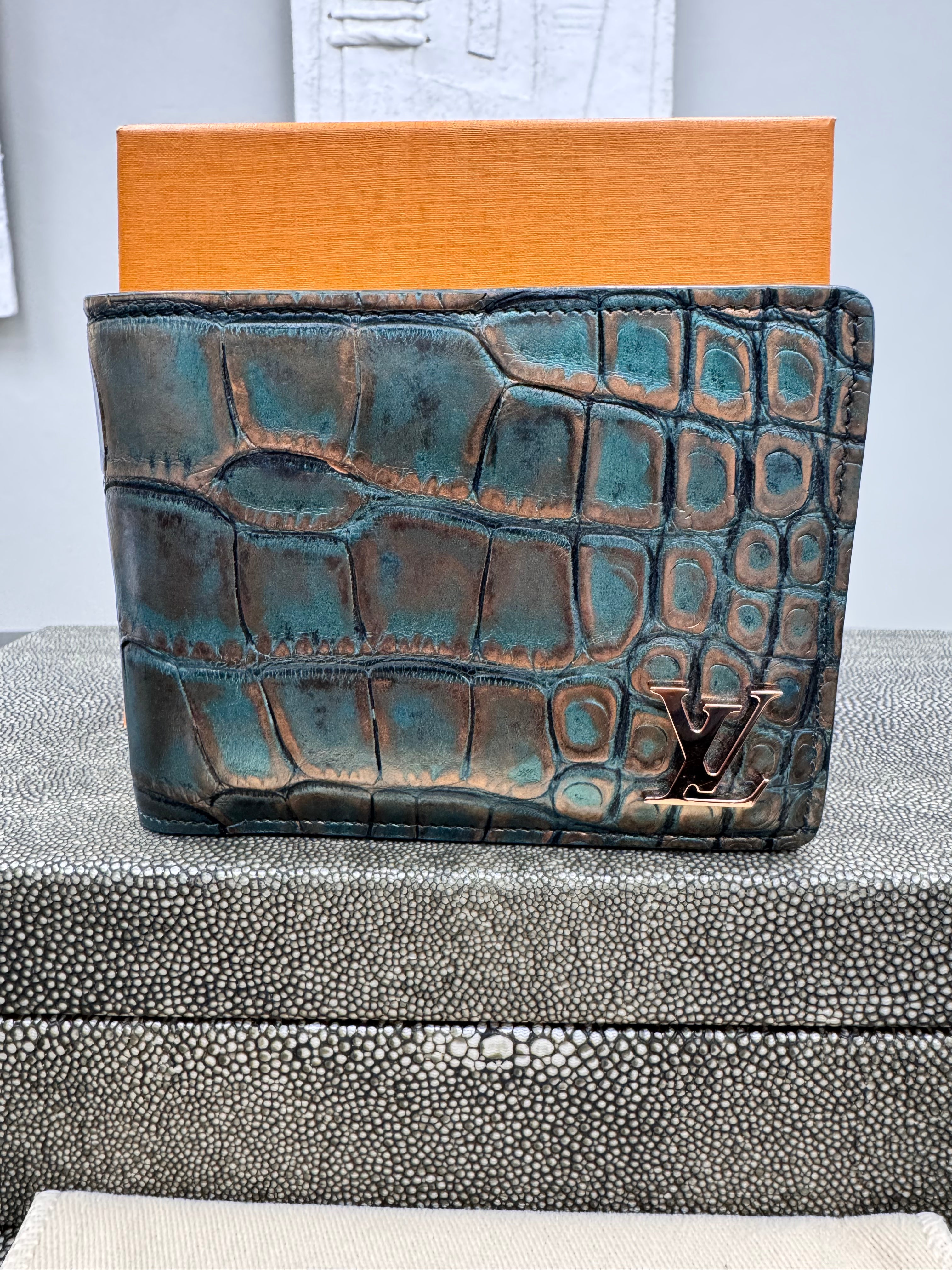 Louis Vuitton Scarabeo Croc Leather Multiple Wallet