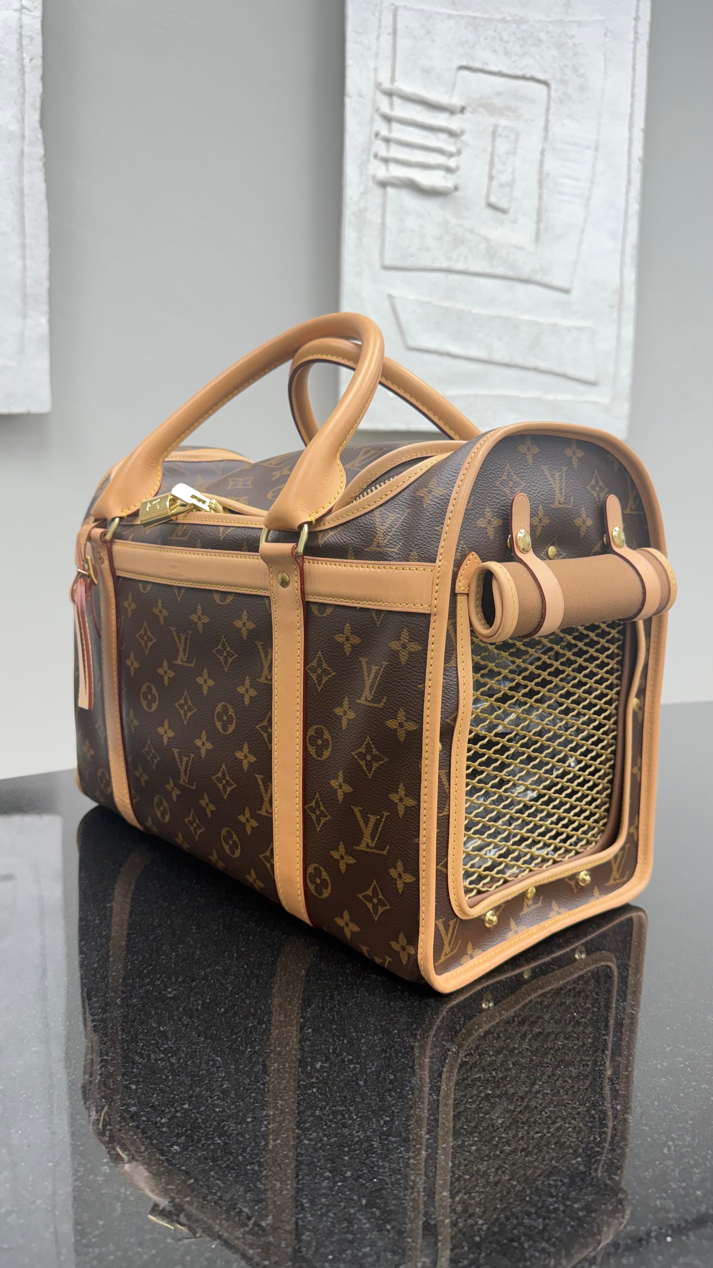 LIKE NEW - Louis Vuitton Monogram Sac Chien 40 Pet Carrier