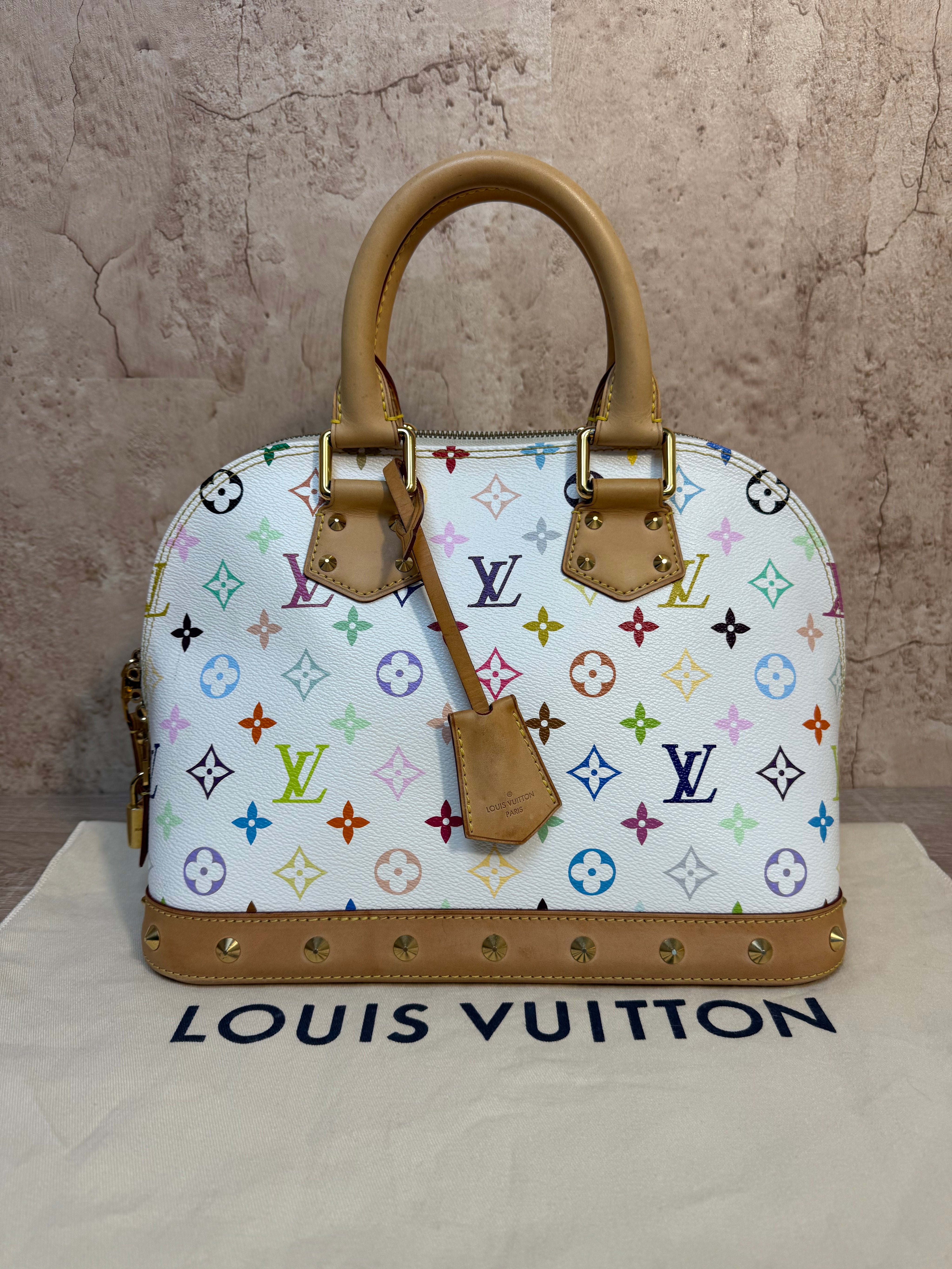 Louis Vuitton White Multicolore Monogram Alma PM