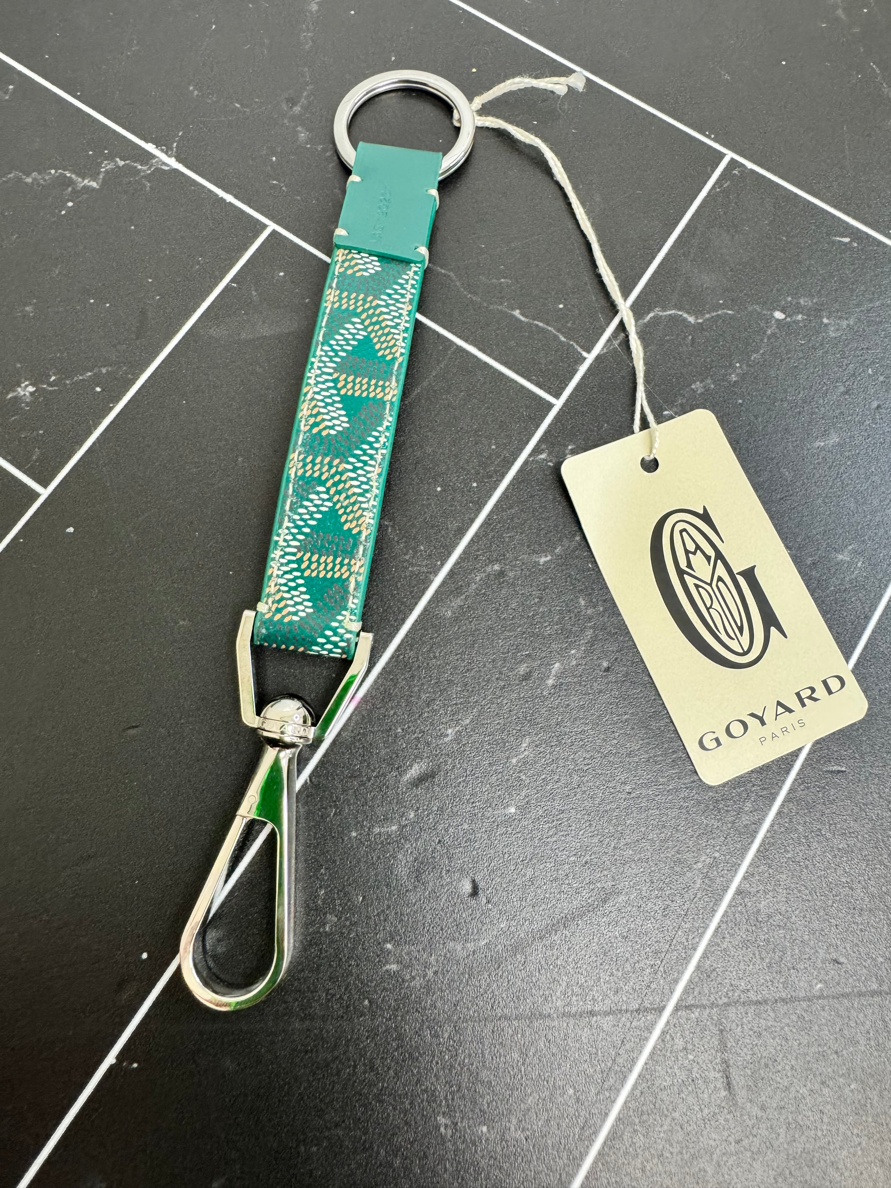 BRAND NEW- Goyard Green Mousqueton Keychain