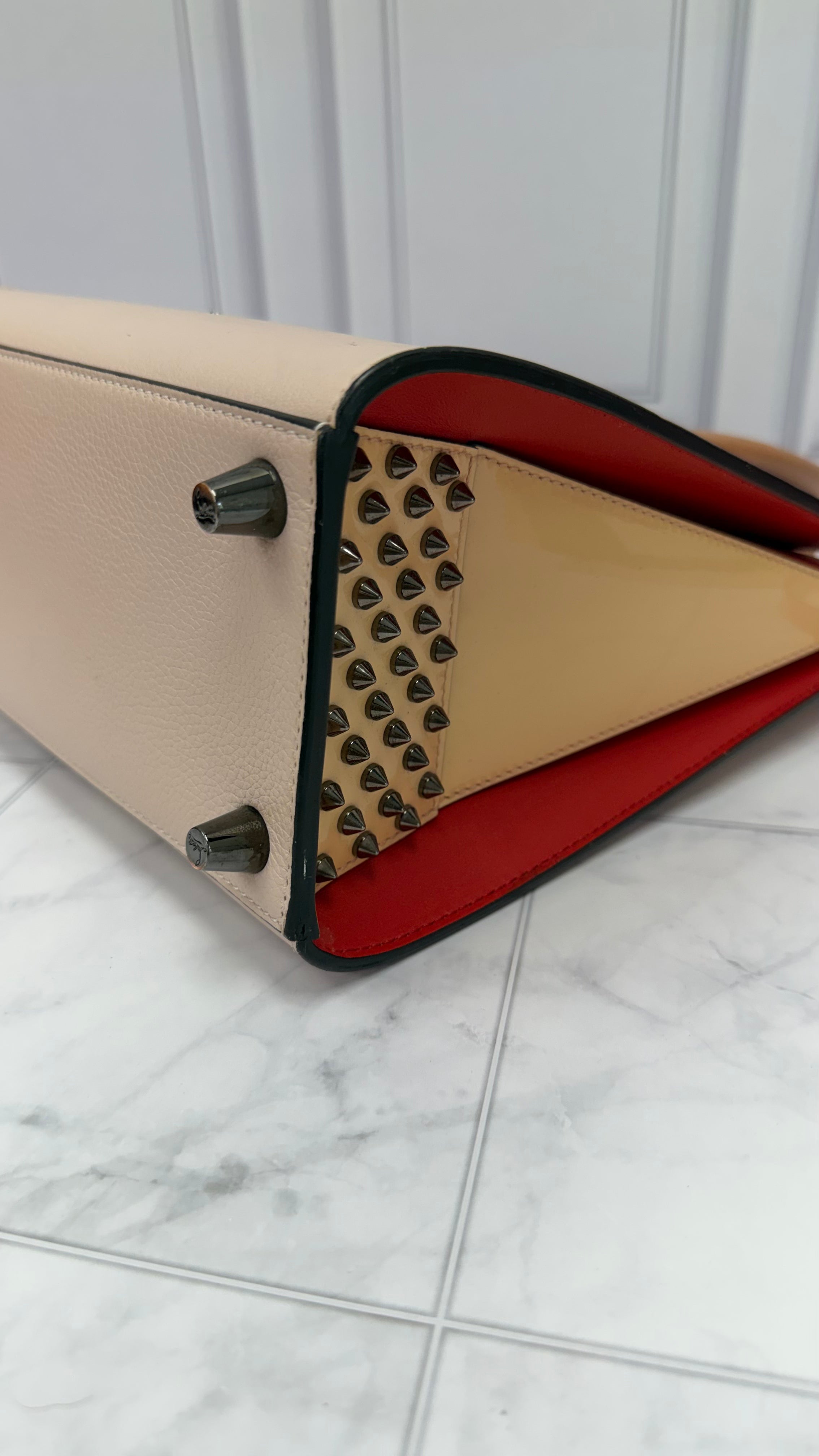 *DONS DROP* Christian Louboutin Pale Pink Leather Small Paloma Tote