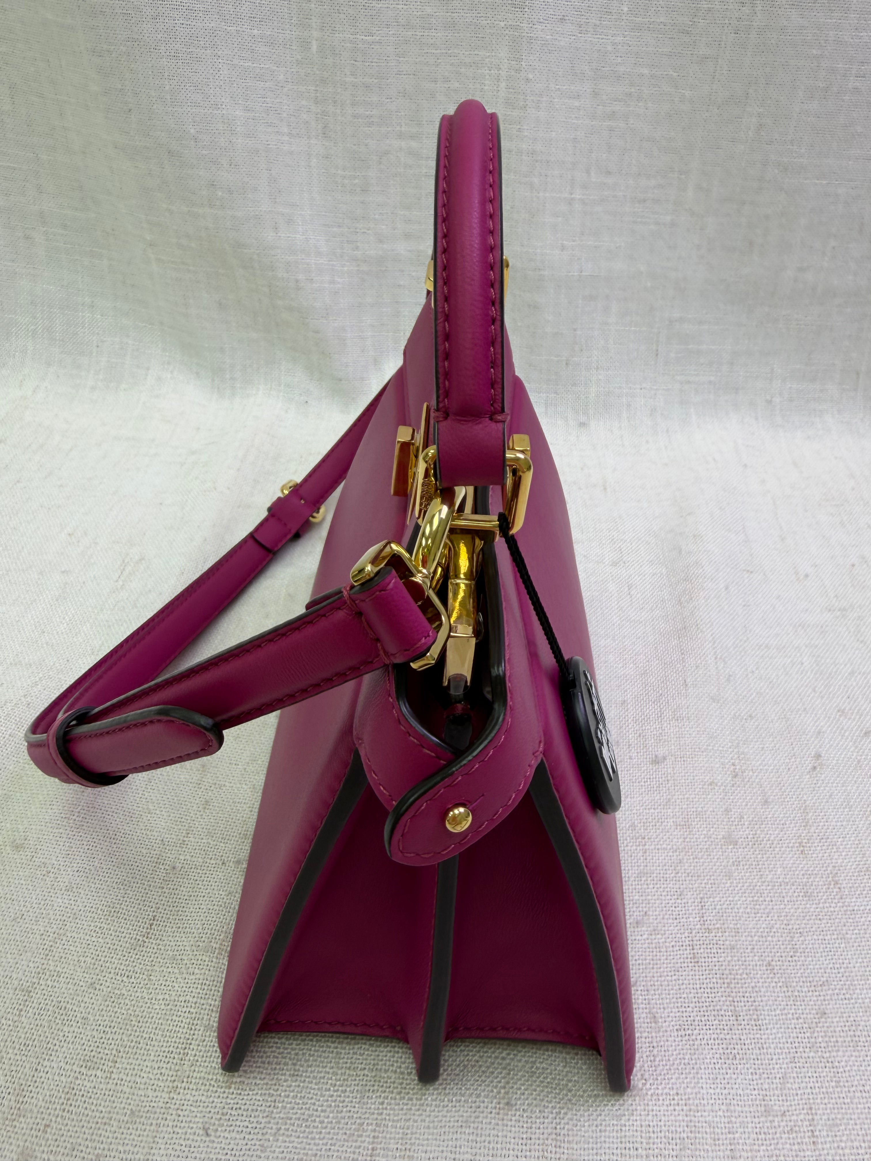 LIKE NEW Fendi Fuchsia Leather ISeeU Petite Peekaboo 2Way Bag