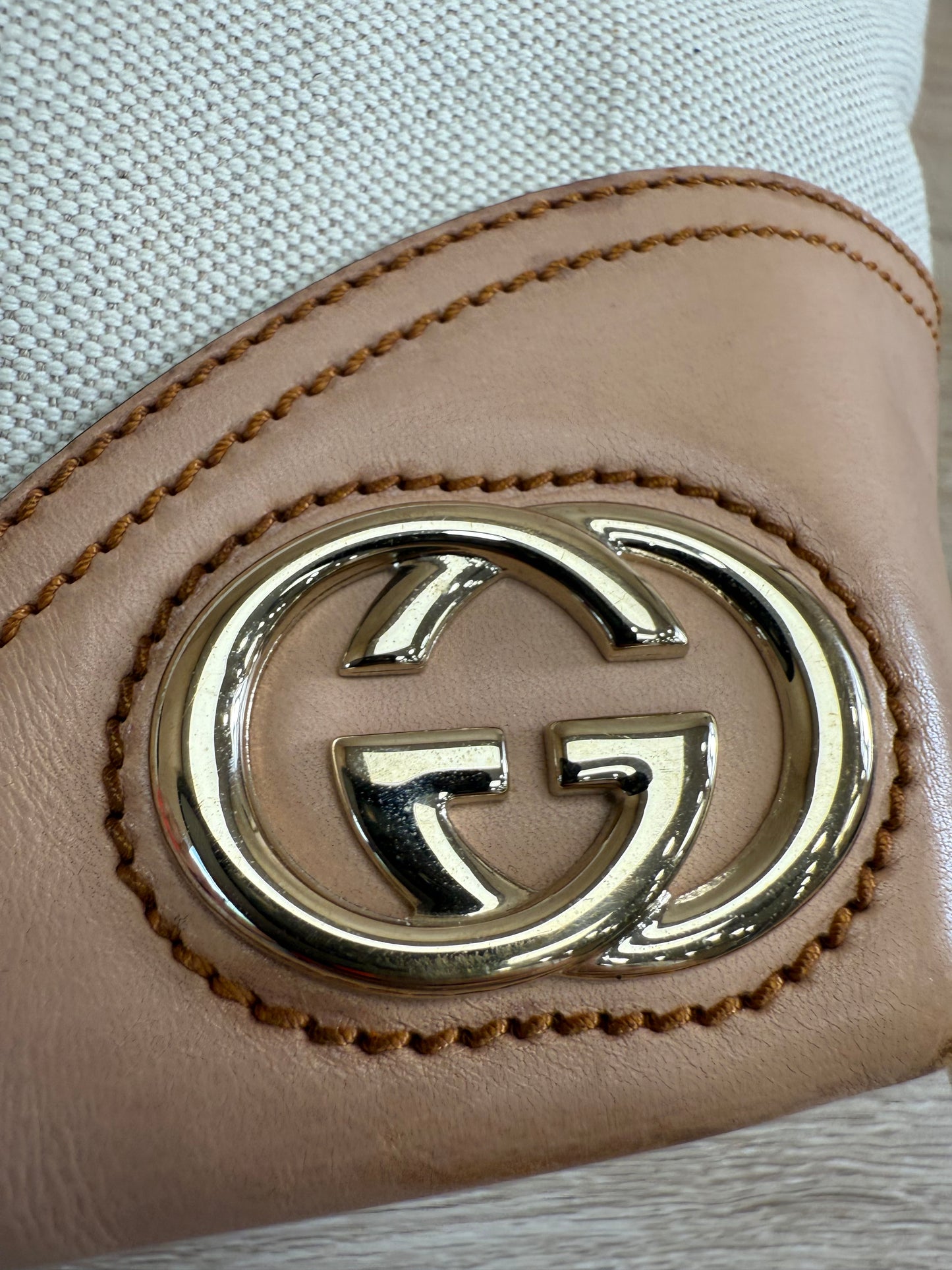 Gucci Ivory Canvas New Britt Tote Bag