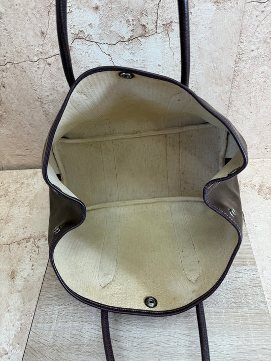Hermes Brown Leather Garden Party PM Tote