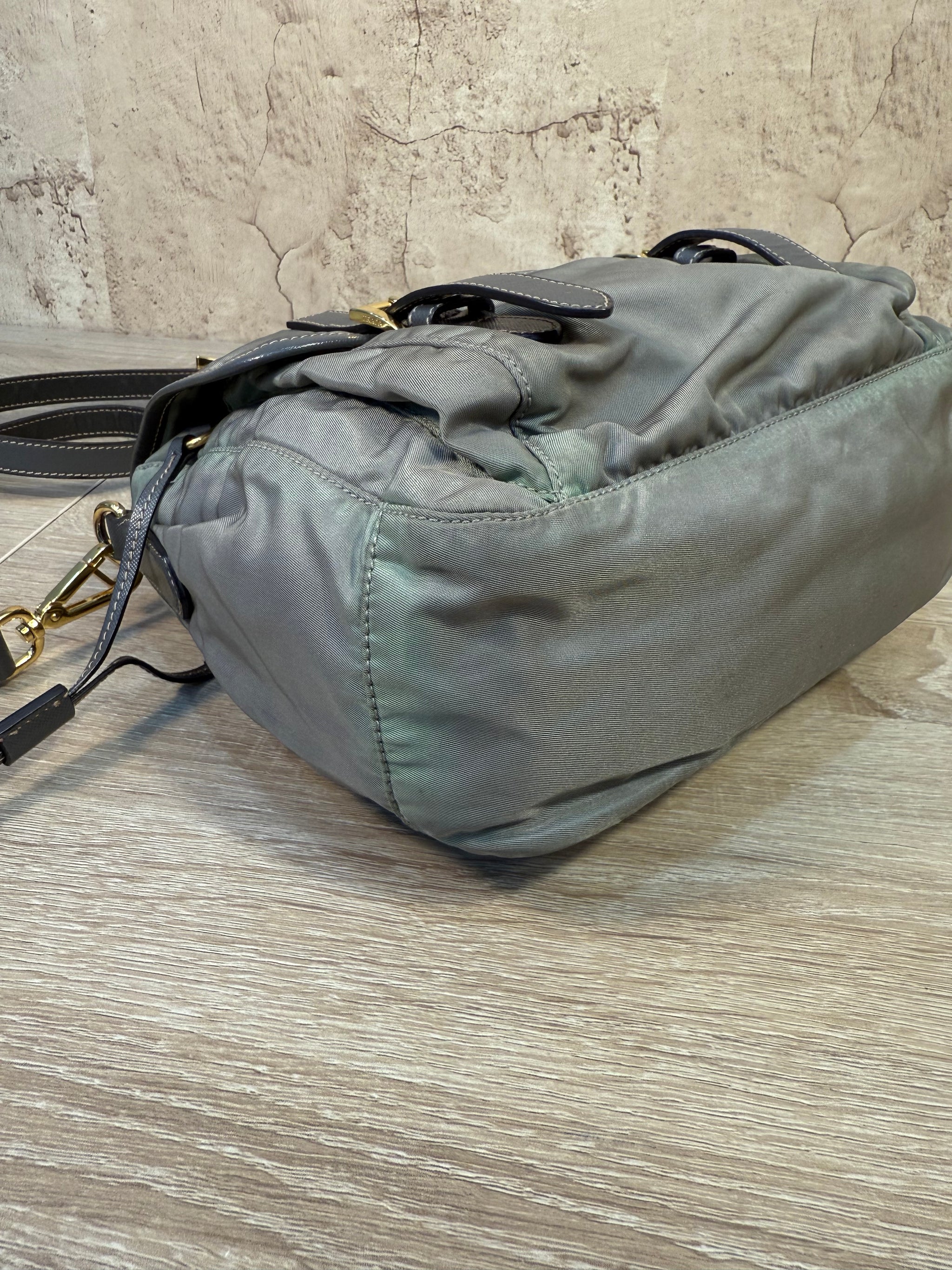 Prada Sage Green Nylon Crossbody Bag