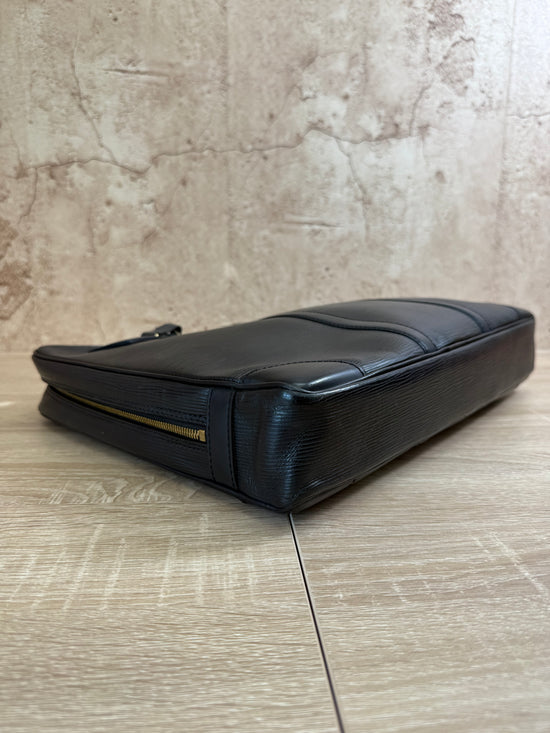 Louis Vuitton Black Epi Document Voyage Business Bag
